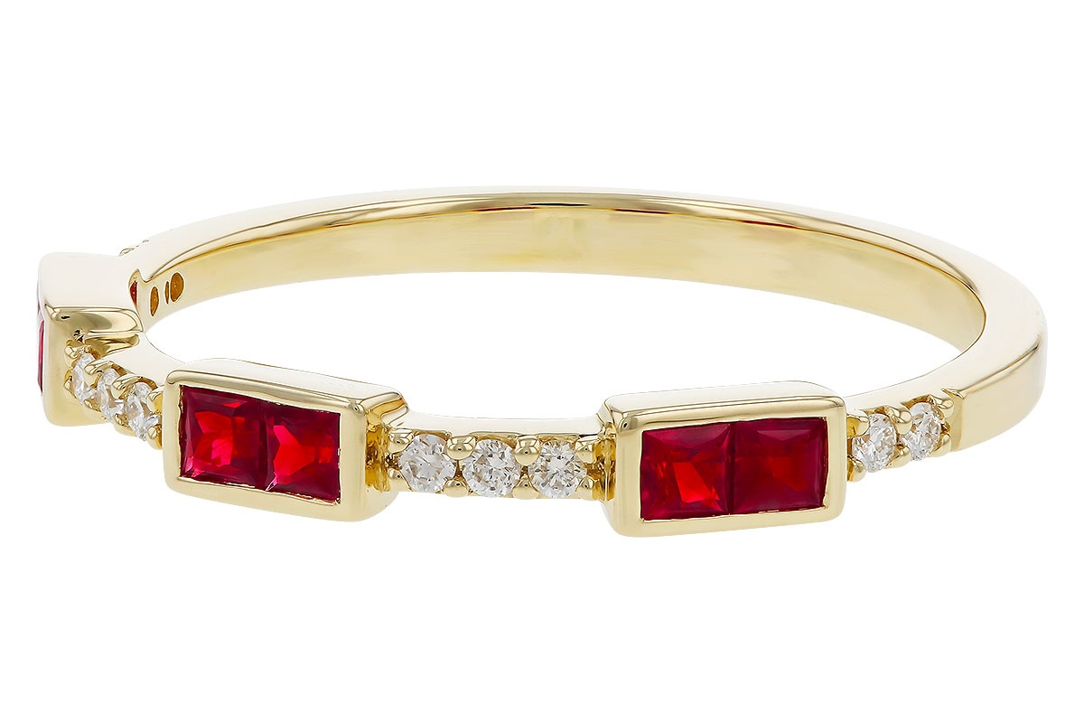 Allison Kaufman Ruby & Diamond Band Ring