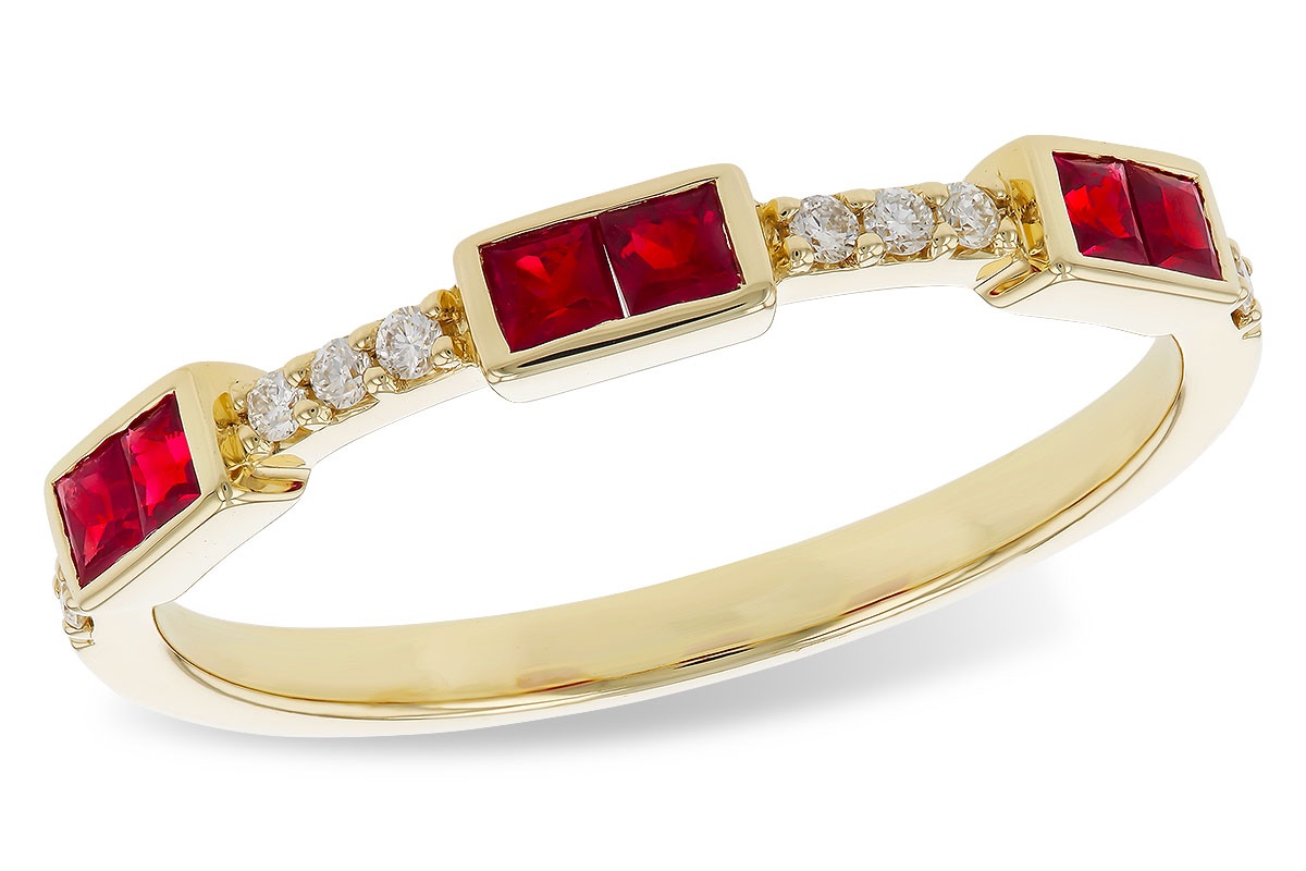 Allison Kaufman Ruby & Diamond Band Ring