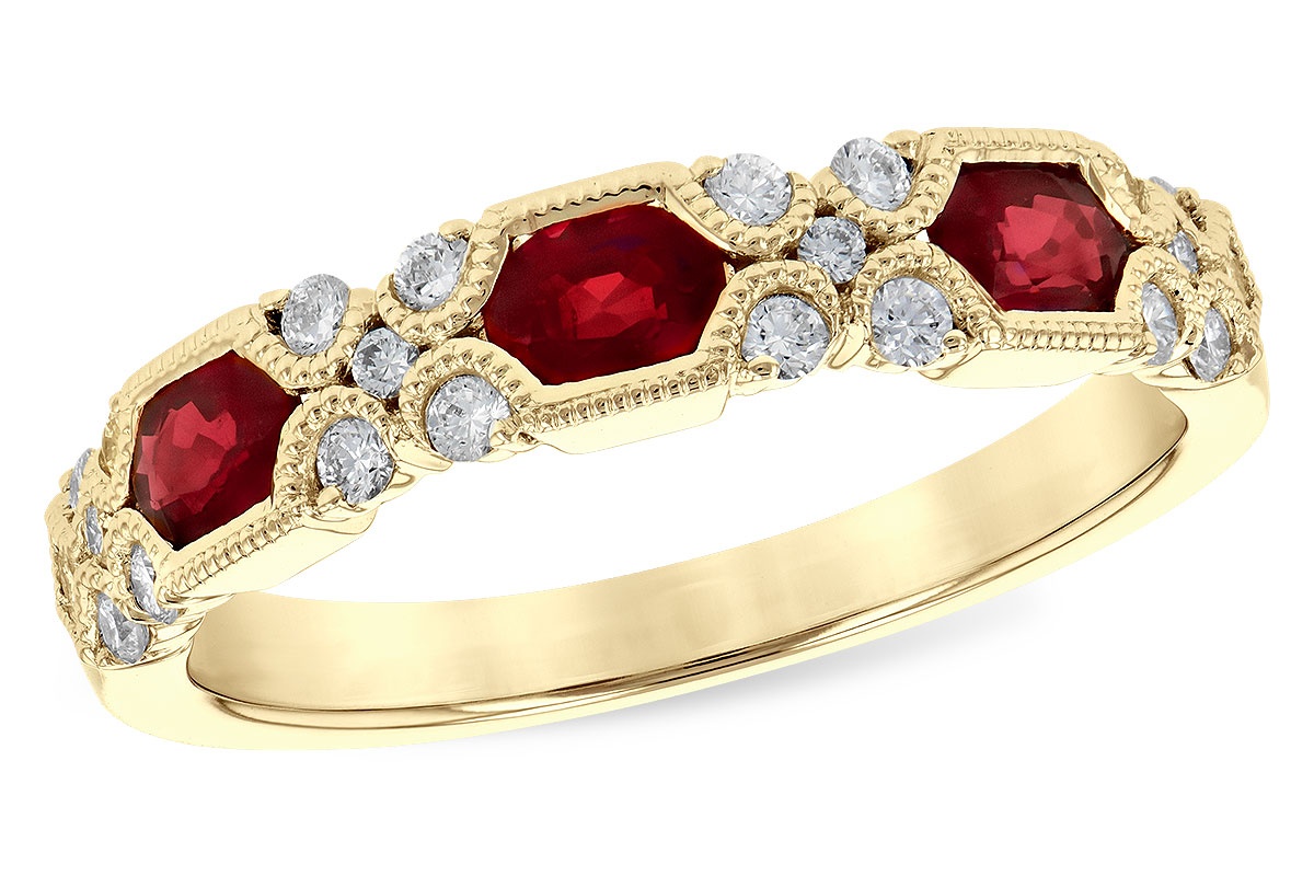 Allison Kaufman Ruby & Diamond Band Ring