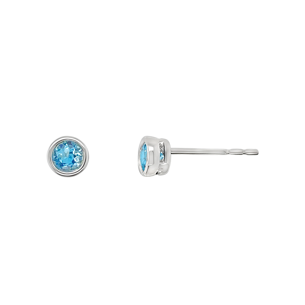 Irisa By Martin Binder Aquamarine Bezel Stud Earrings