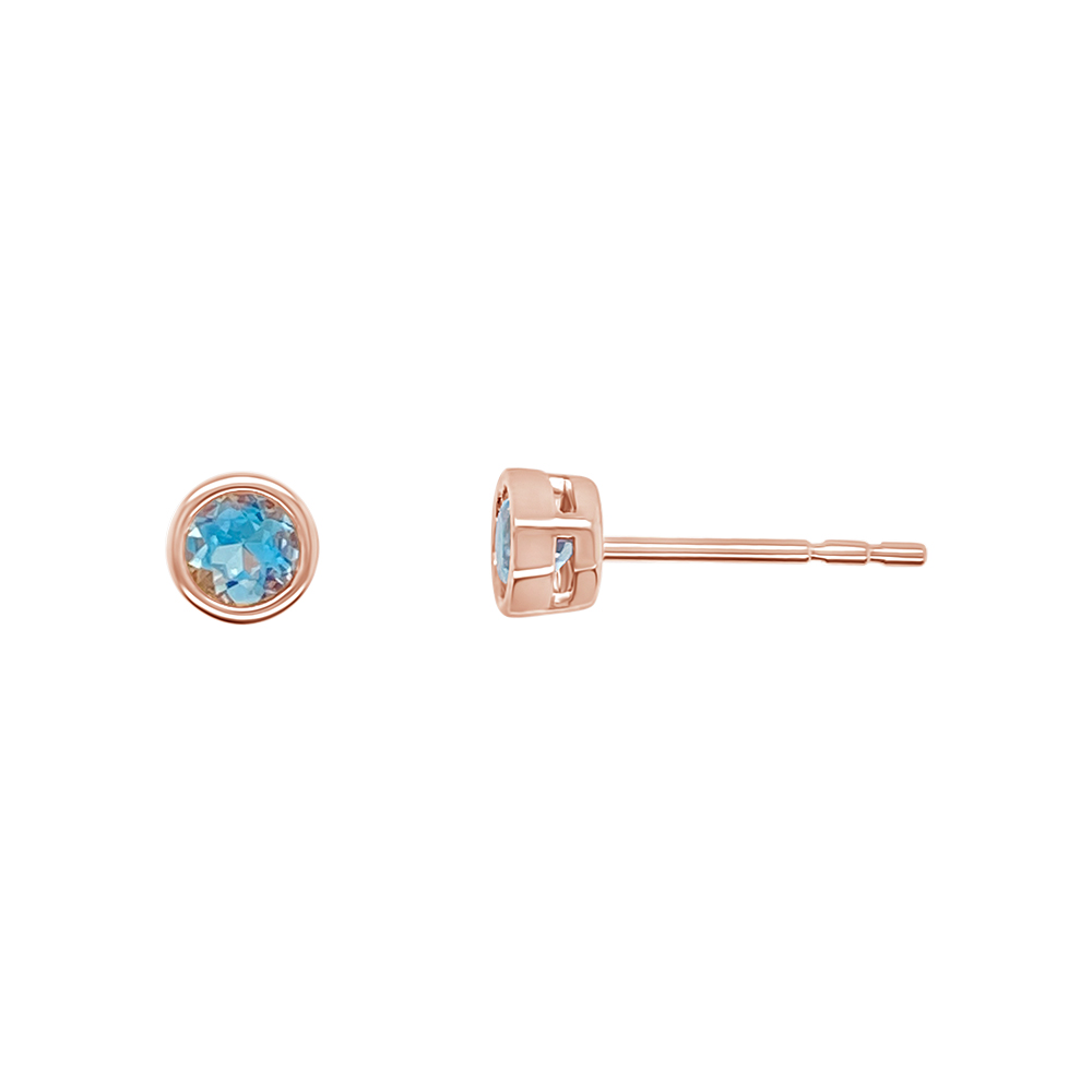 Irisa By Martin Binder Aquamarine Bezel Stud Earrings