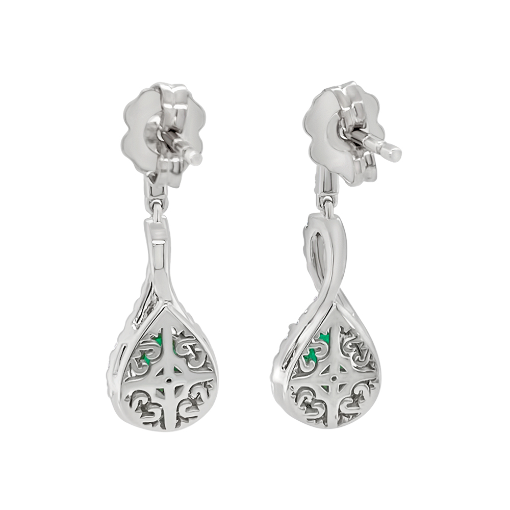 Irisa By Martin Binder Emerald & Diamond Dangle Earrings