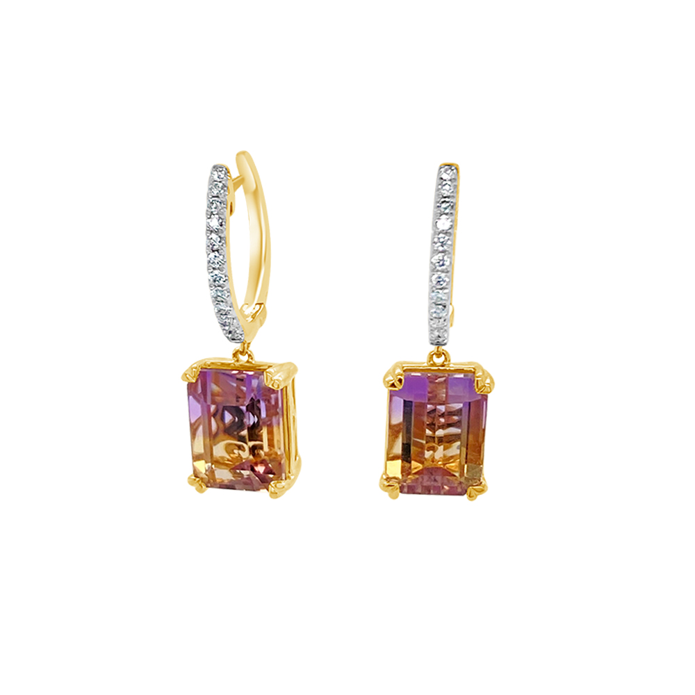 Irisa By Martin Binder Ametrine & Diamond Dangle Earrings