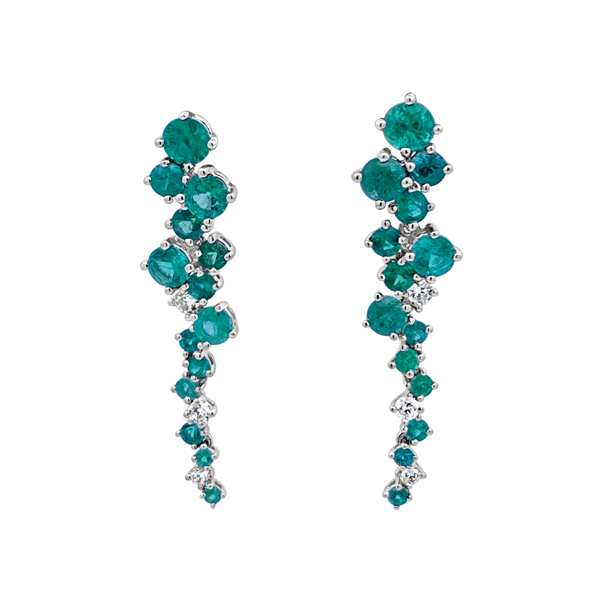 Irisa By Martin Binder Emerald & Diamond Dangle Earrings