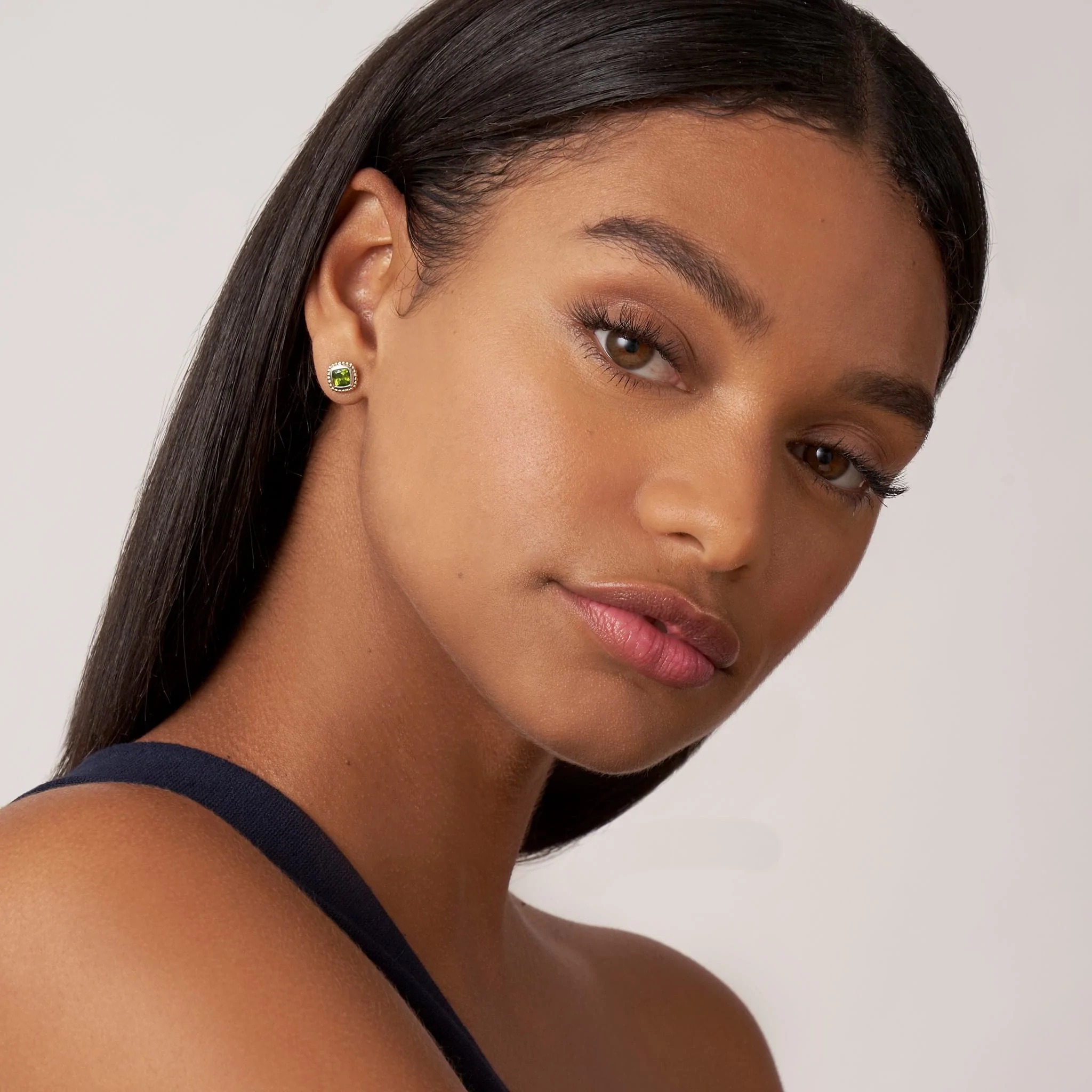 Lagos Caviar Color Peridot Caviar Stud Earrings