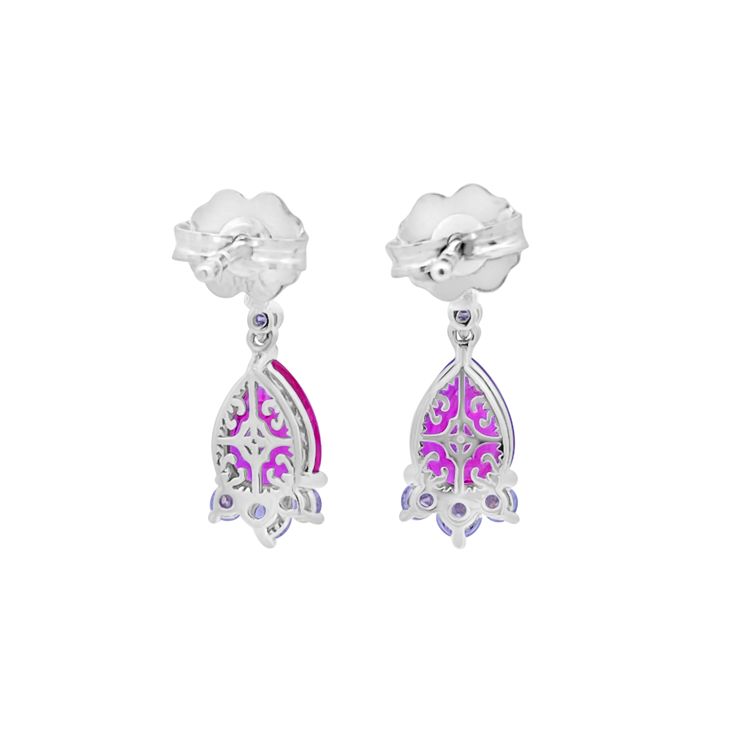 Irisa By Martin Binder Pear Ruby & Diamond Dangle Earrings