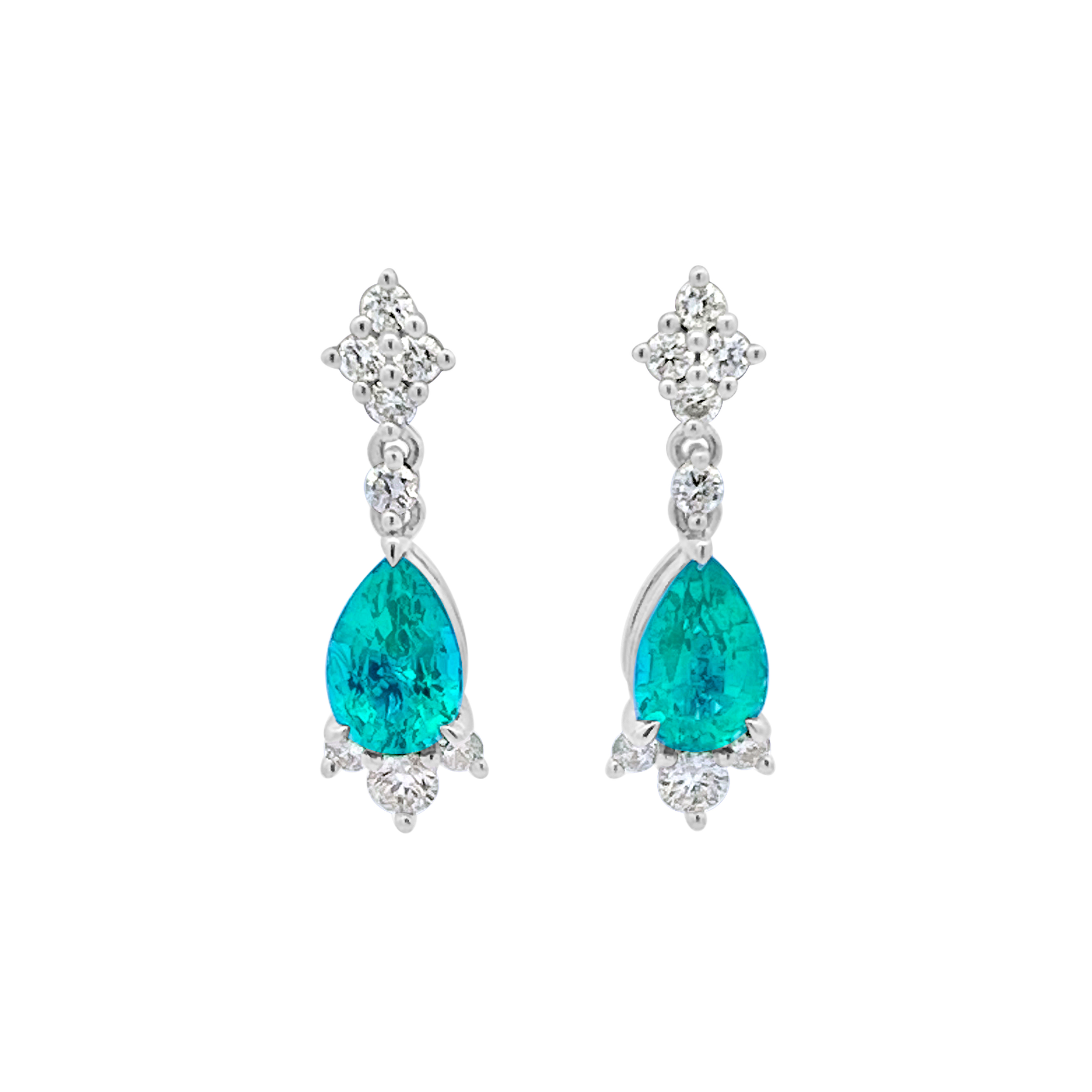 Irisa By Martin Binder Pear Emerald & Diamond Dangle Earrings