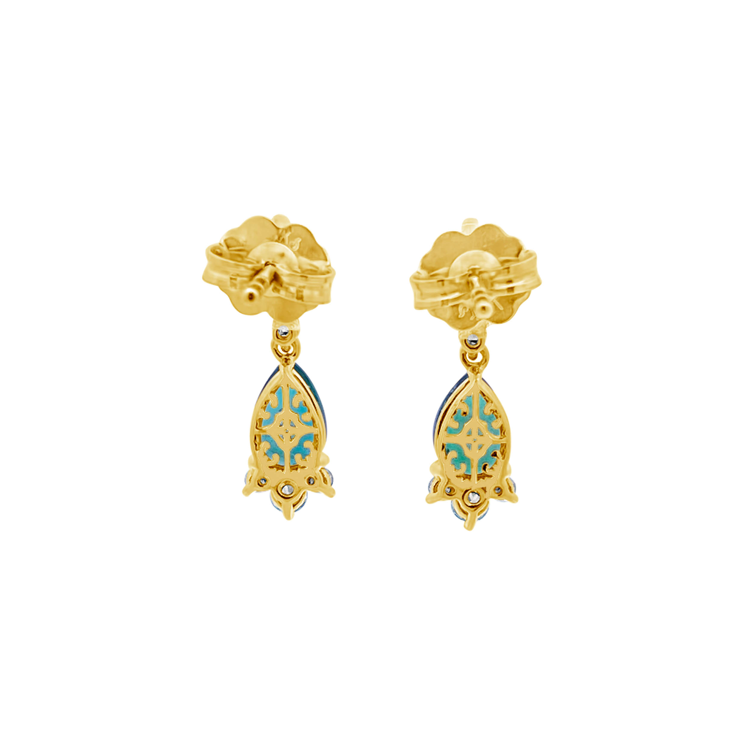 Irisa By Martin Binder Pear Emerald & Diamond Dangle Earrings