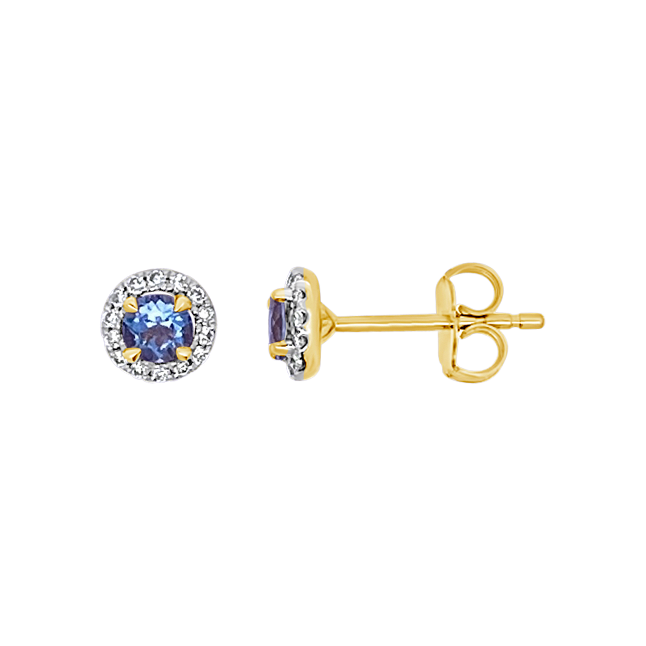 Irisa By Martin Binder Aquamarine & Diamond Halo Stud Earrings