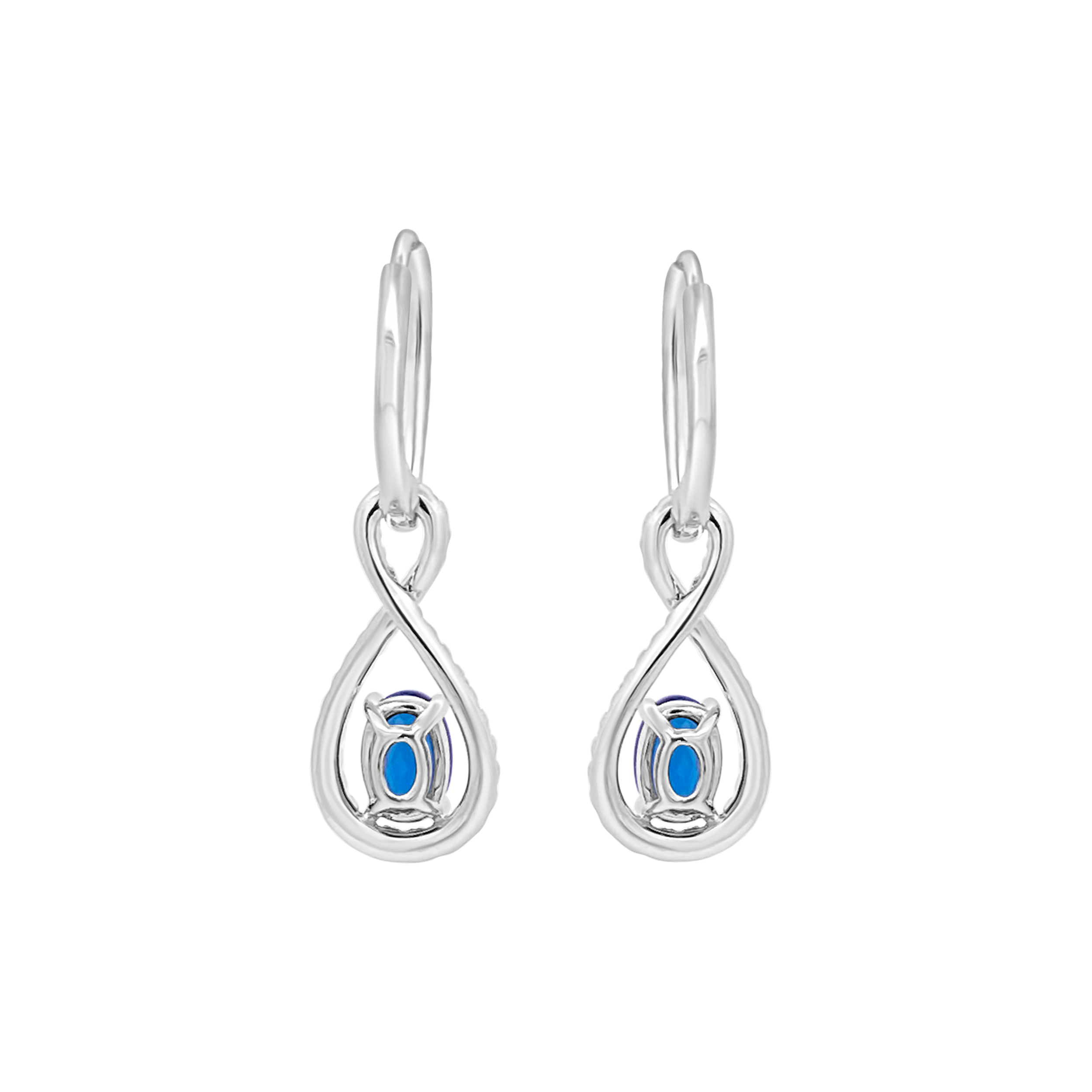 Irisa By Martin Binder London Blue Topaz & Diamond Dangle Earrings