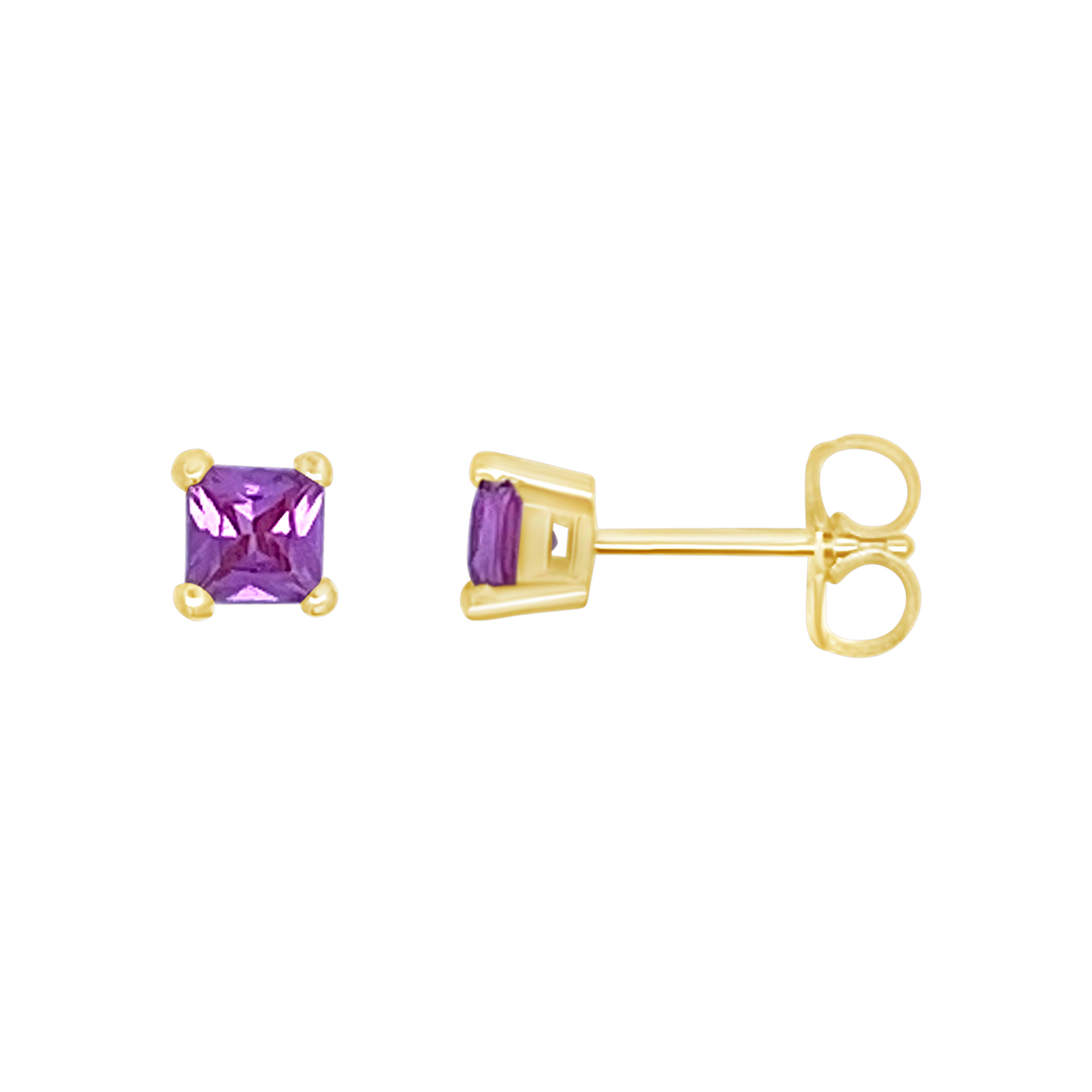 Irisa By Martin Binder Pink Sapphire Princess Stud Earrings