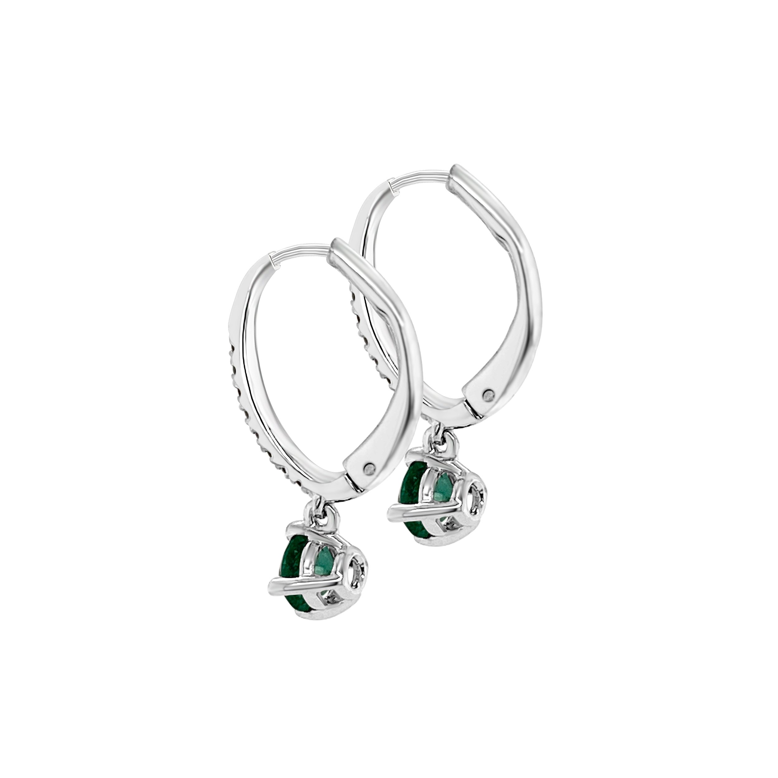 Irisa By Martin Binder Emerald & Diamond Dangle Earrings