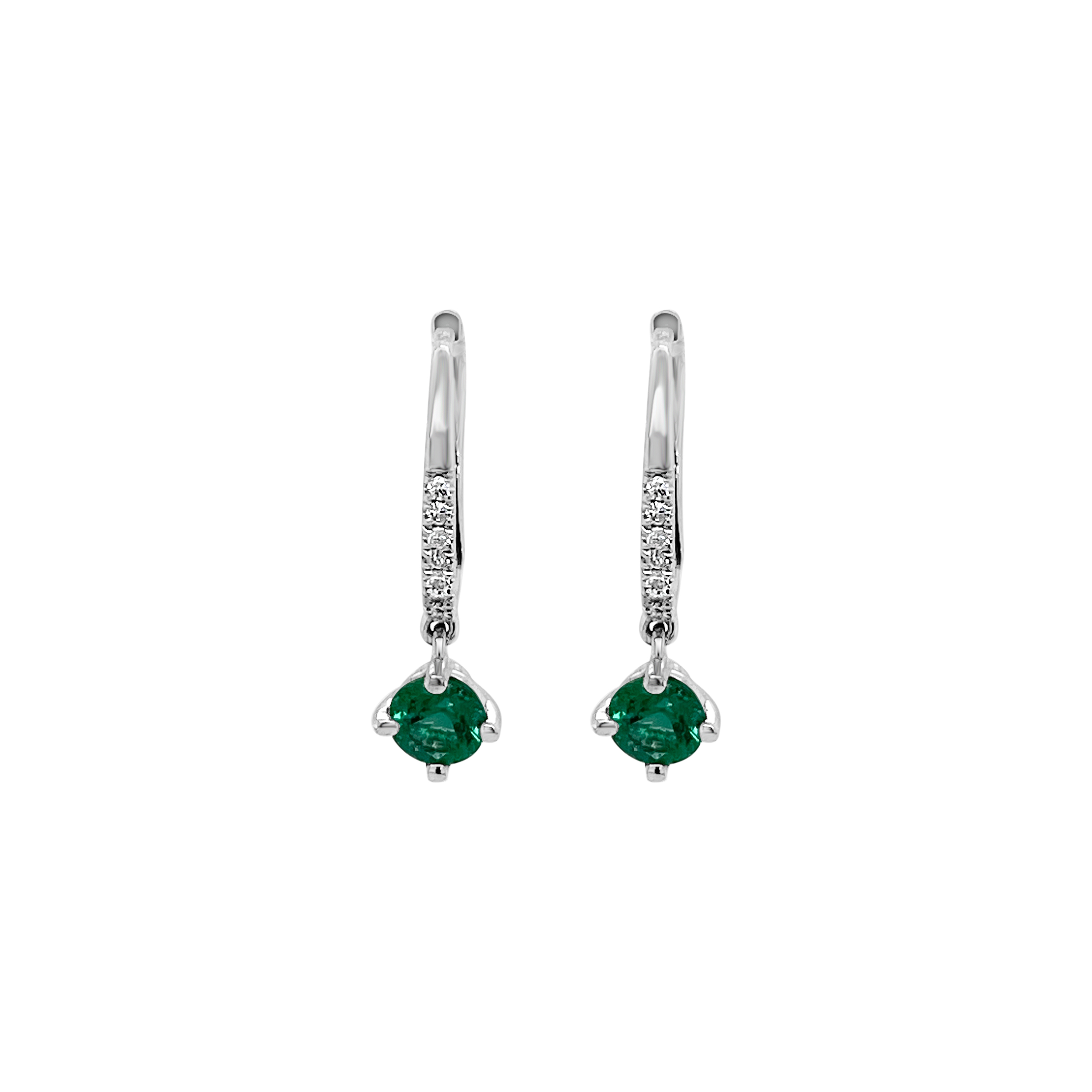 Irisa By Martin Binder Emerald & Diamond Dangle Earrings
