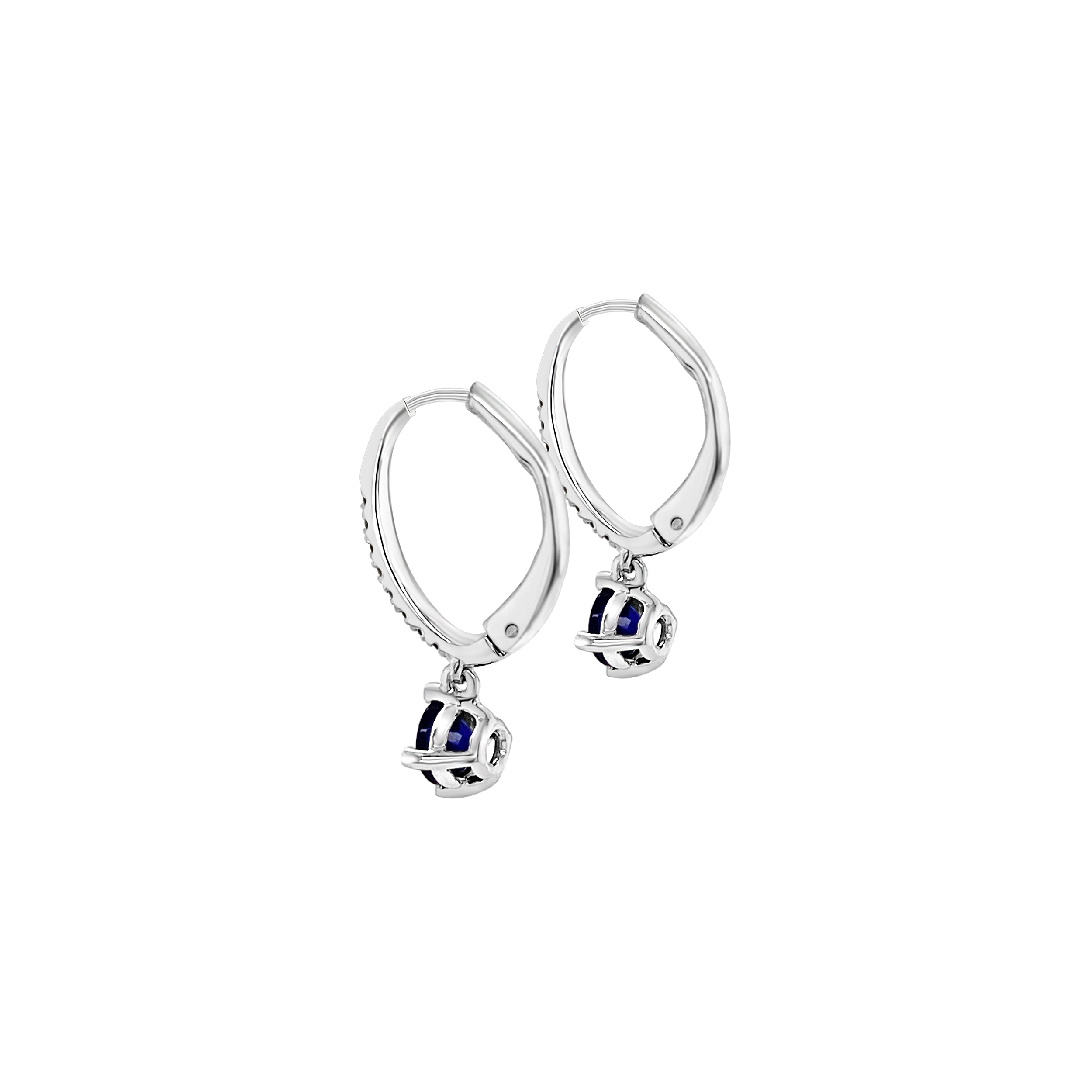 Irisa By Martin Binder Blue Sapphire & Diamond Dangle Earrings