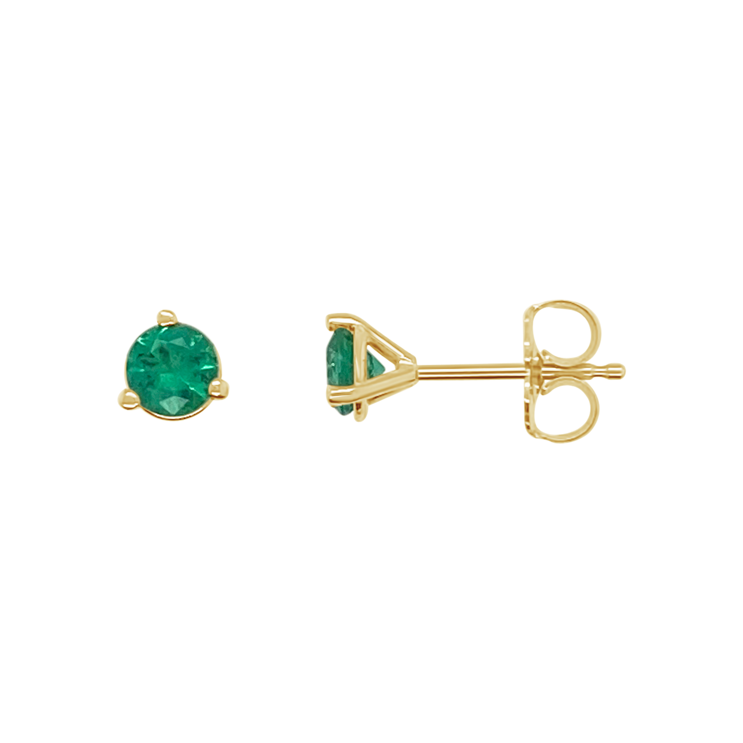 Irisa By Martin Binder Round Emerald Stud Earrings
