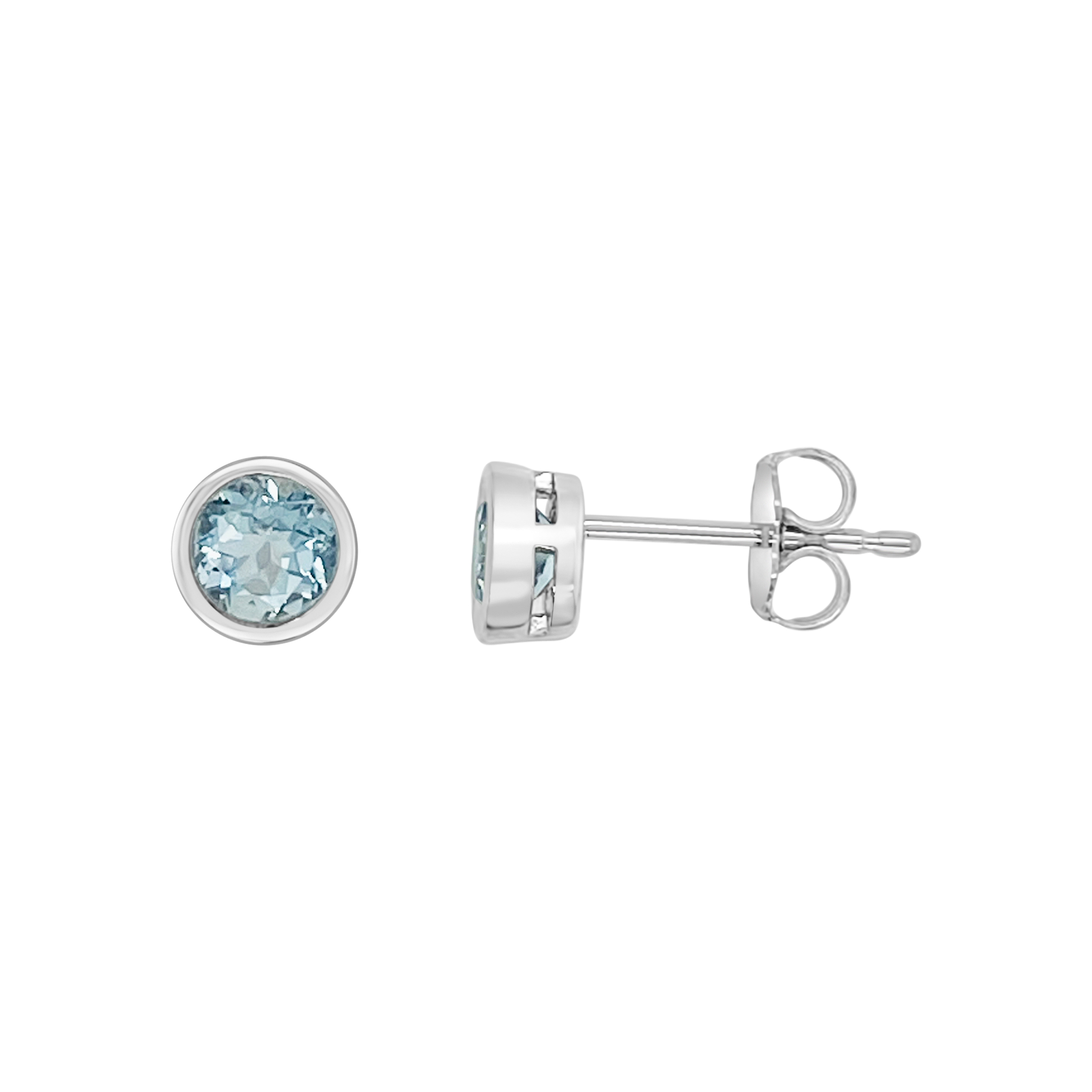 Irisa By Martin Binder Aquamarine Bezel Stud Earrings