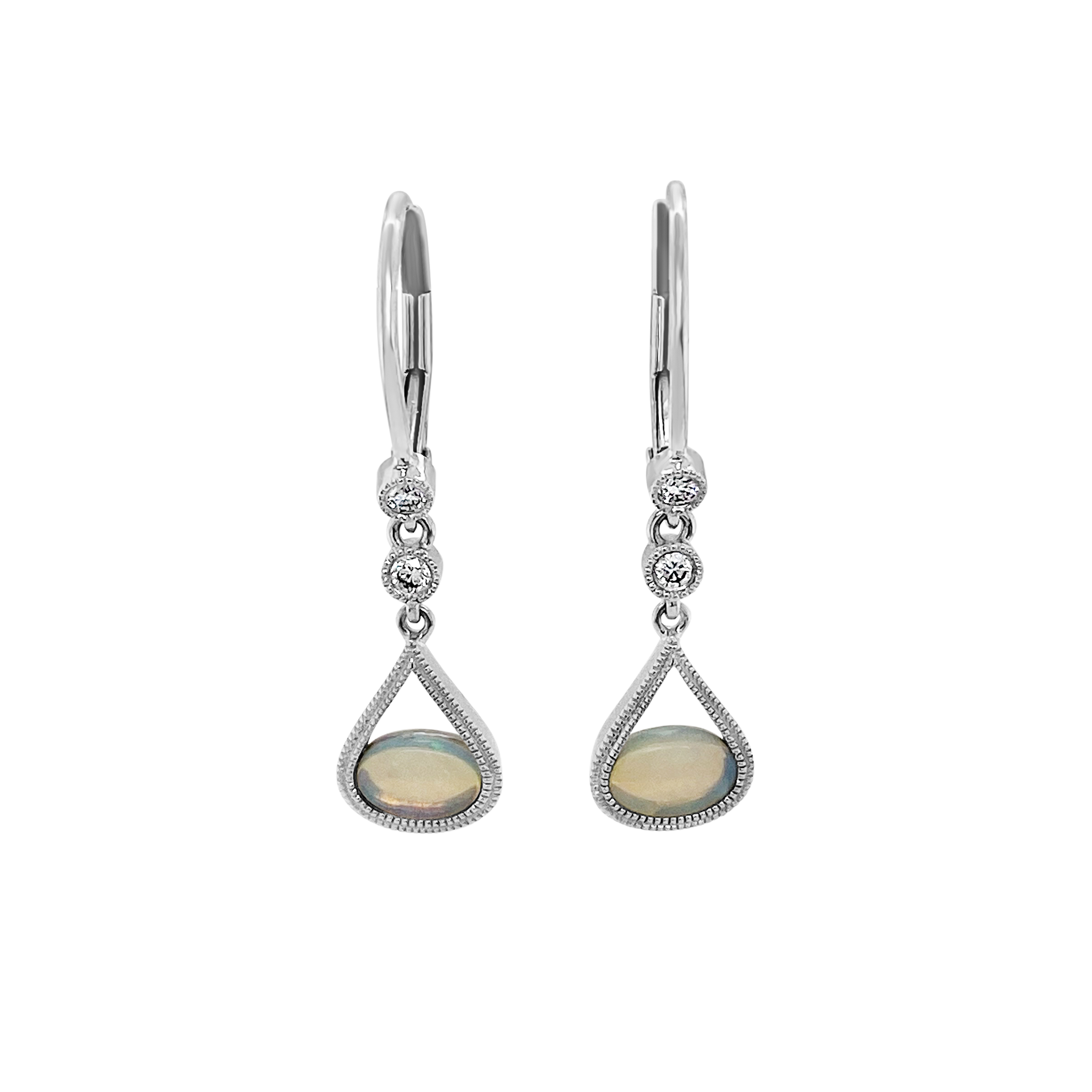 Irisa By Martin Binder Opal & Diamond Dangle Earrings