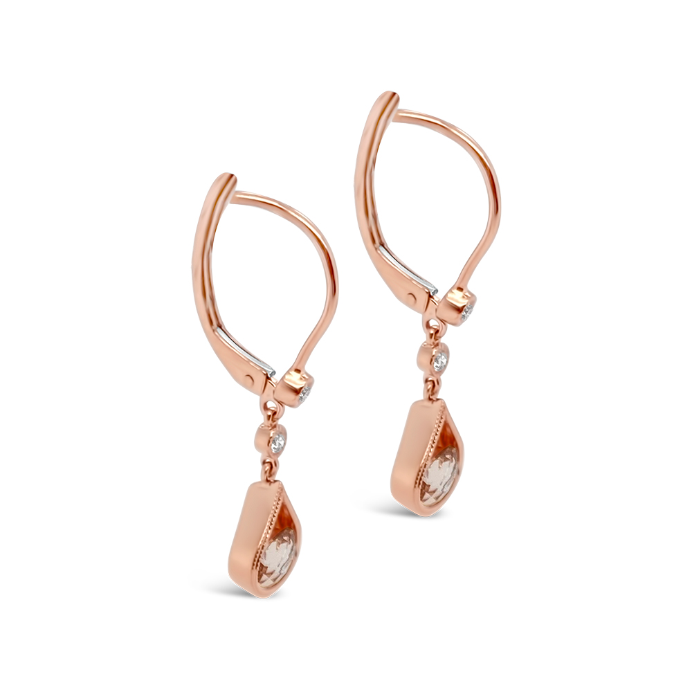 Irisa By Martin Binder Morganite & Diamond Dangle Earrings