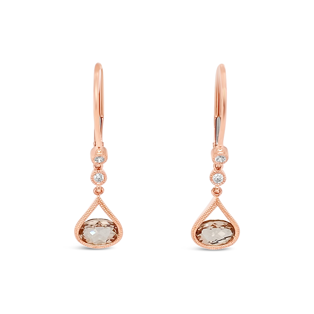 Irisa By Martin Binder Morganite & Diamond Dangle Earrings