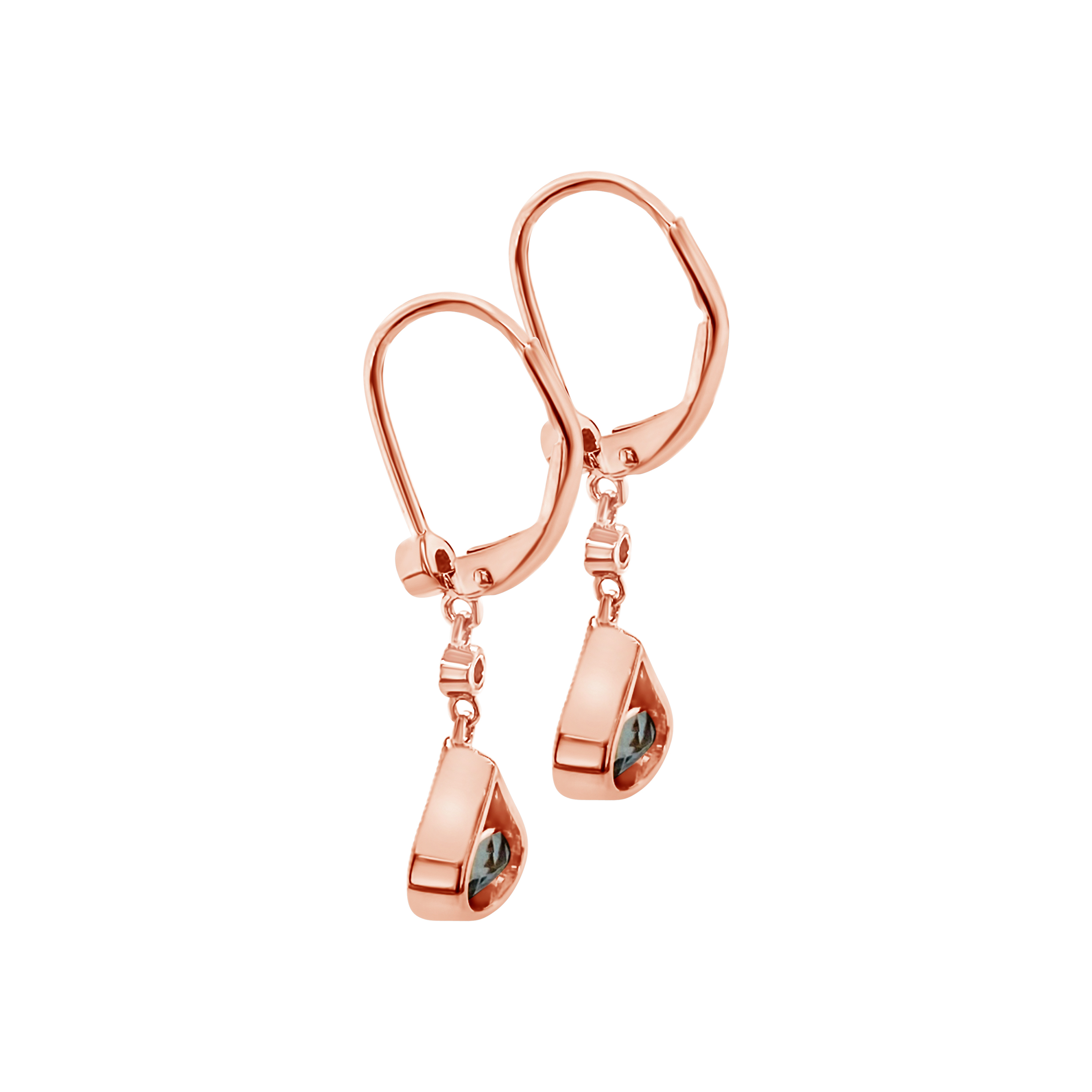 Irisa By Martin Binder Aquamarine & Diamond Dangle Earrings