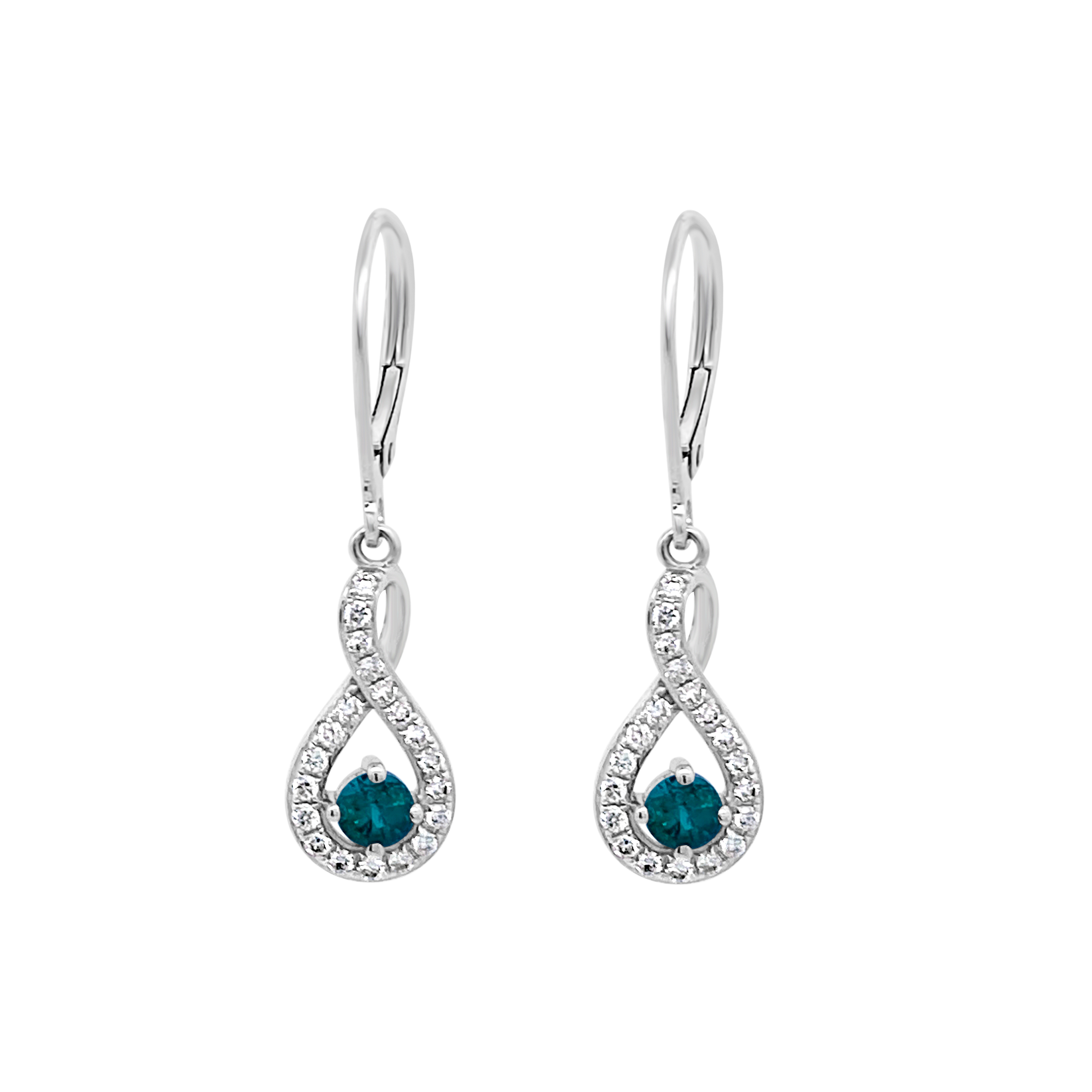 Irisa by Martin Binder Emerald & Diamond Twist Dangle Earrings