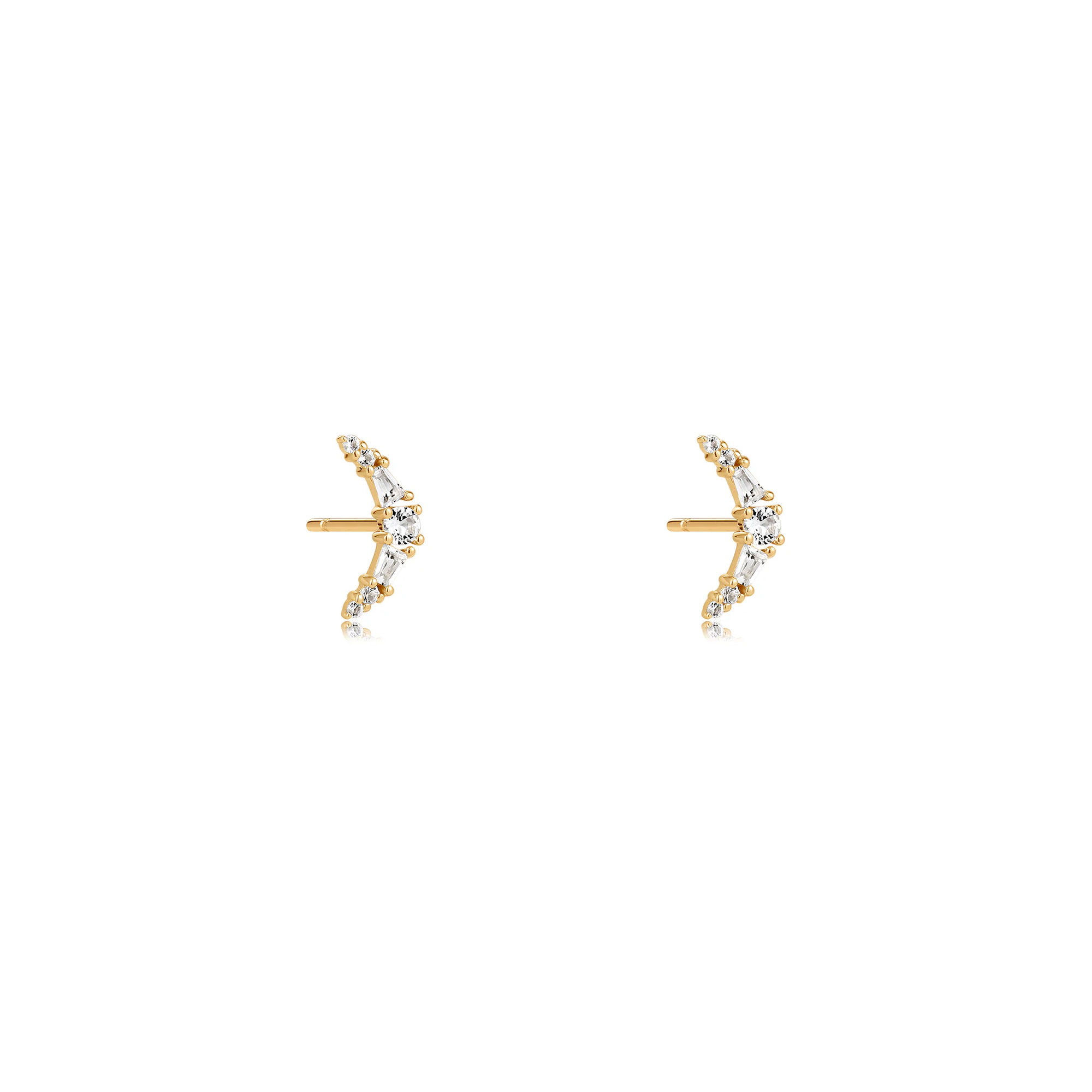 Aurelie Gi Vienna White Sapphire Stud Earrings