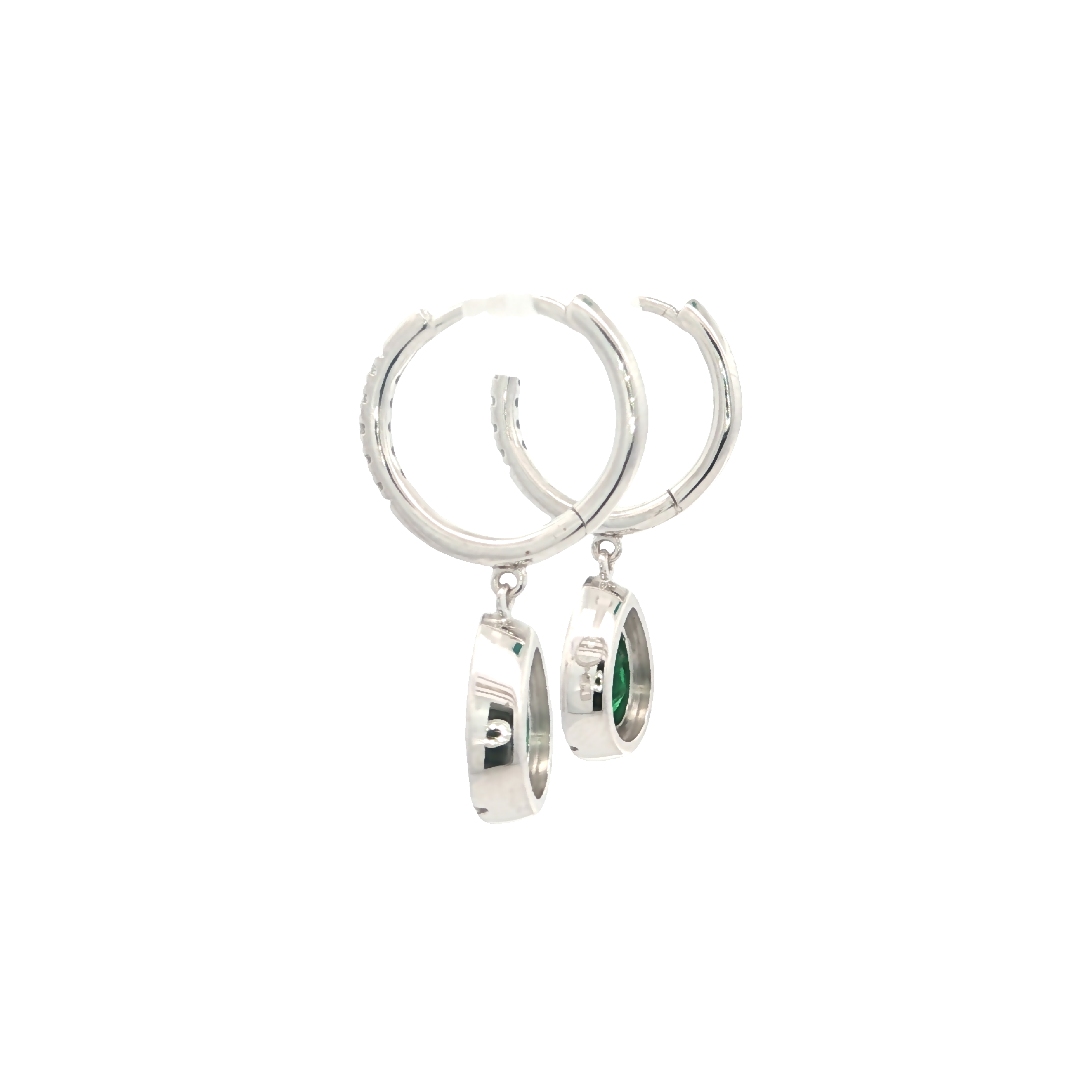 Irisa by Martin Binder Emerald & Diamond Milgrain Dangle Earrings