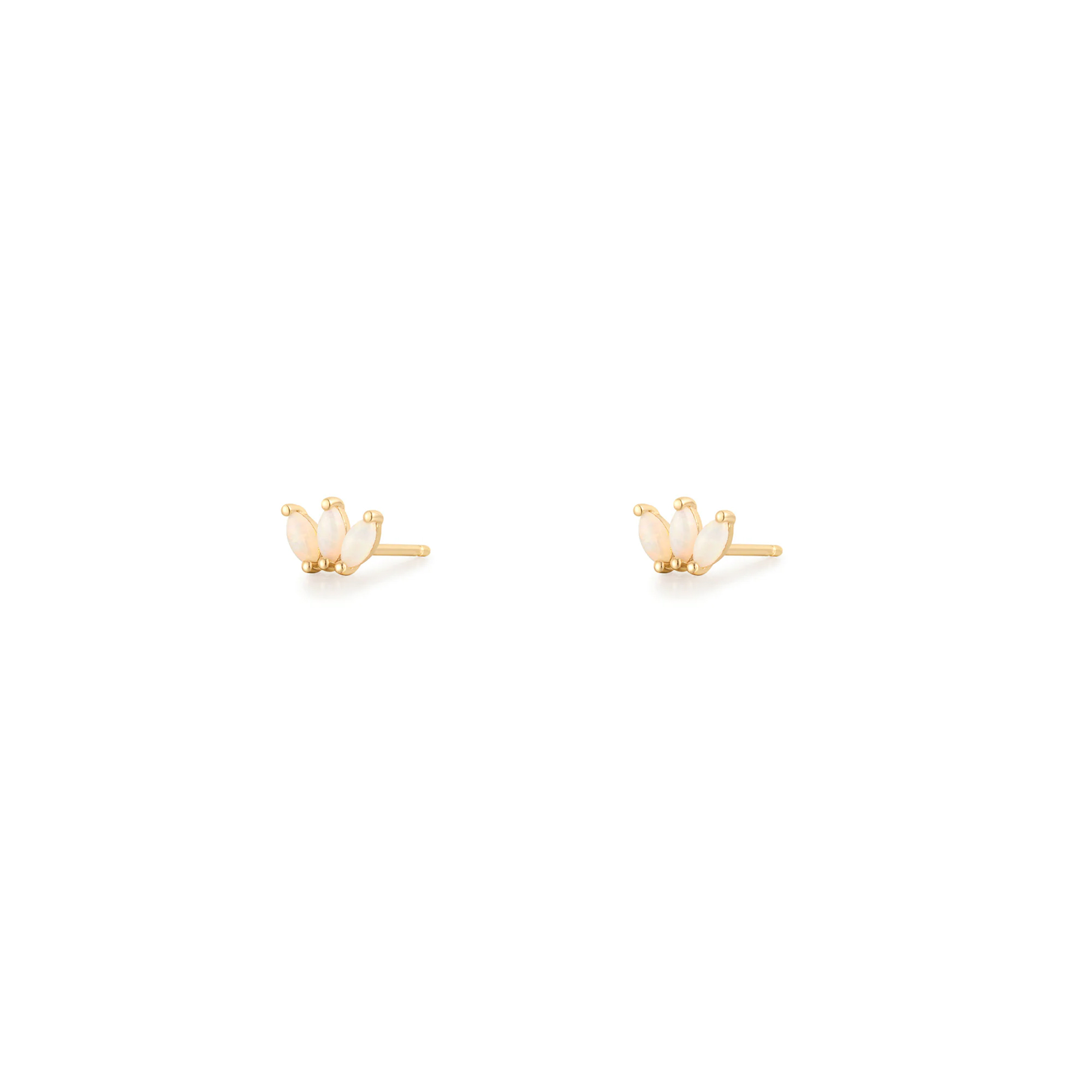 Aurelie Gi Bloom Triple Opal Stud Earrings