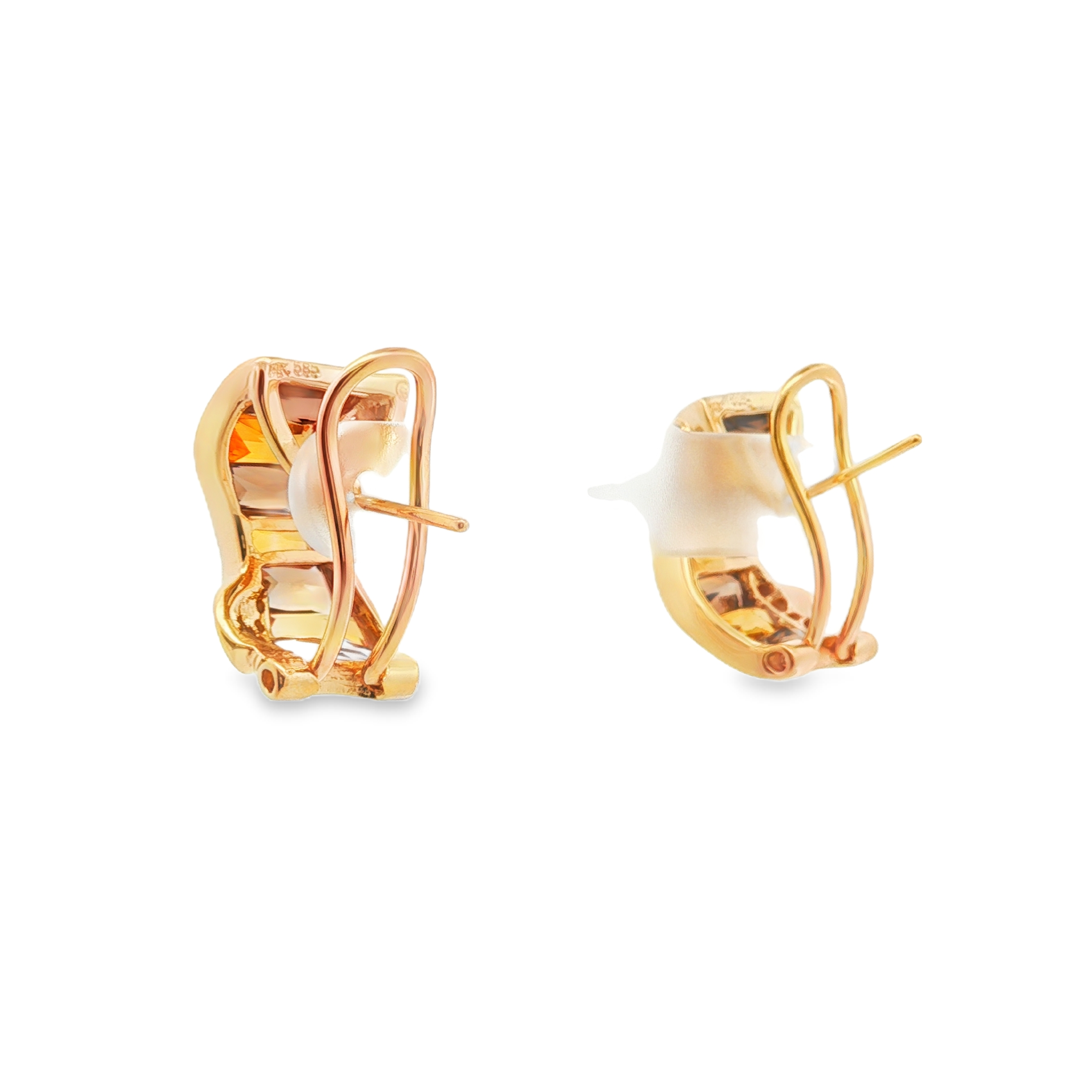 Estate by Martin Binder Citrine & Smoky Quartz Earrings