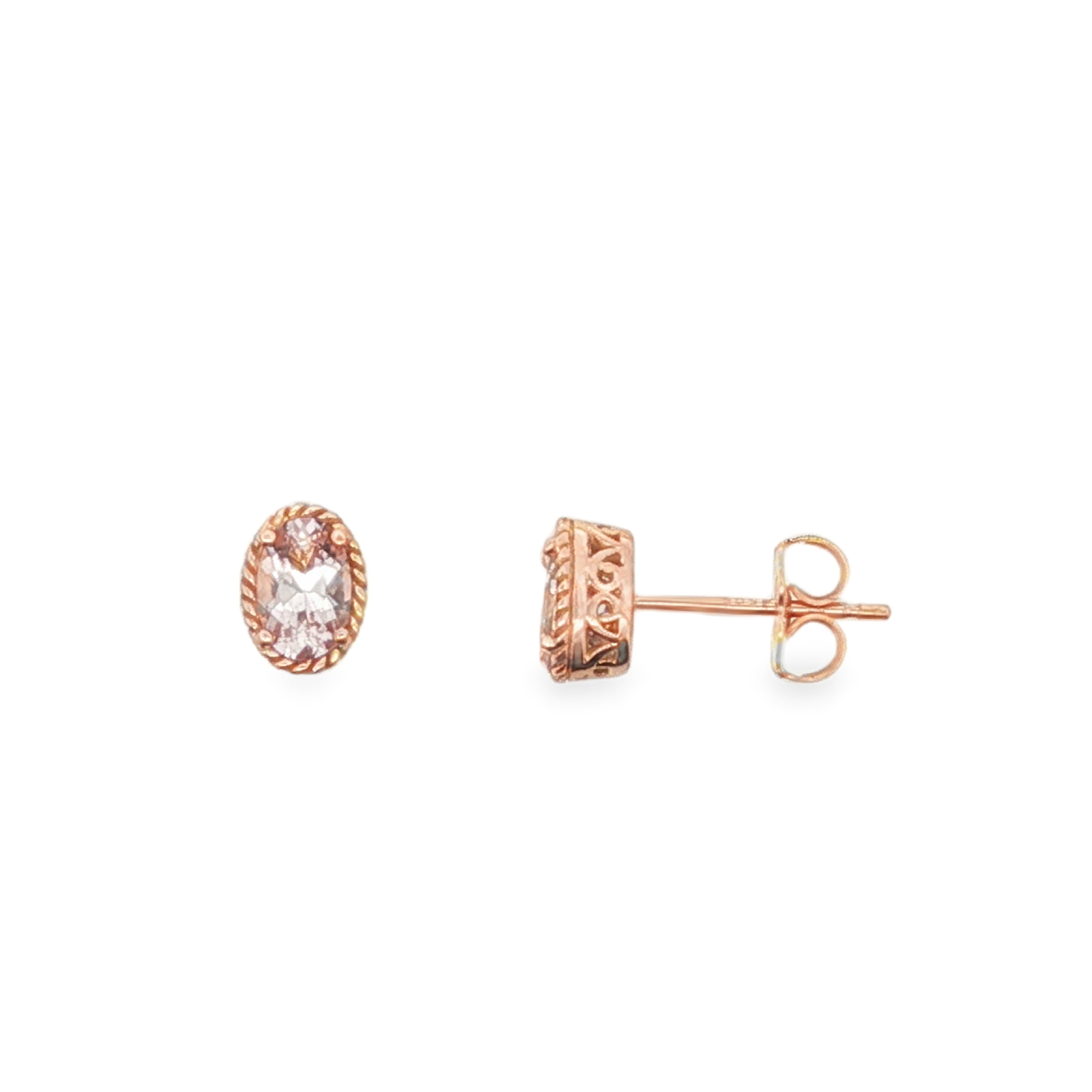 Irisa by Martin Binder Oval Morganite Stud Earrings