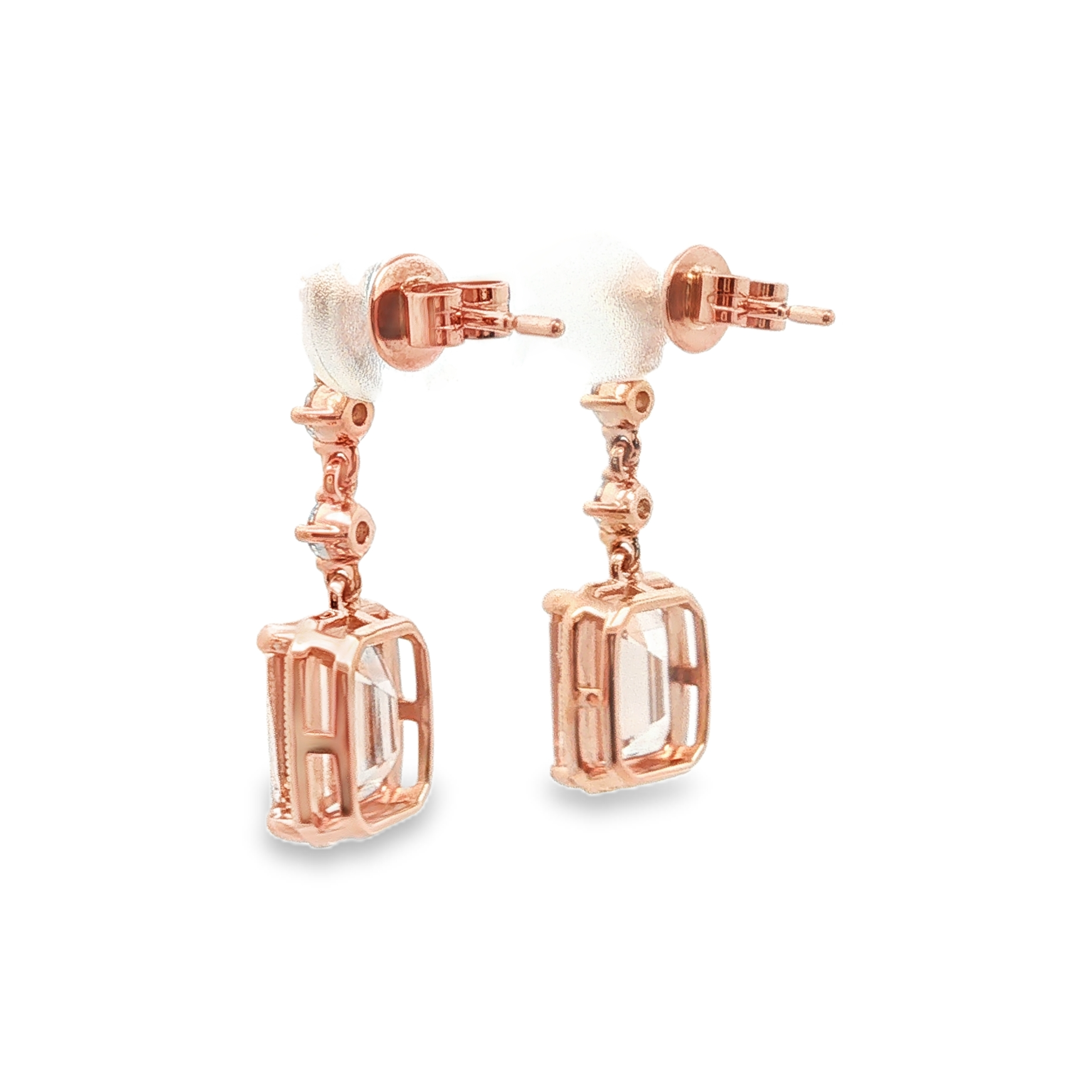Irisa by Martin Binder Morganite & Diamond Dangle Earrings
