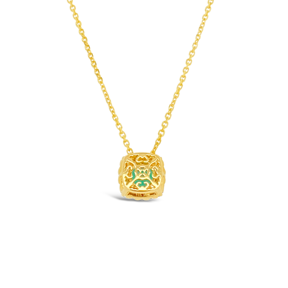 Irisa By Martin Binder Emerald & Diamond Necklace (5mm)