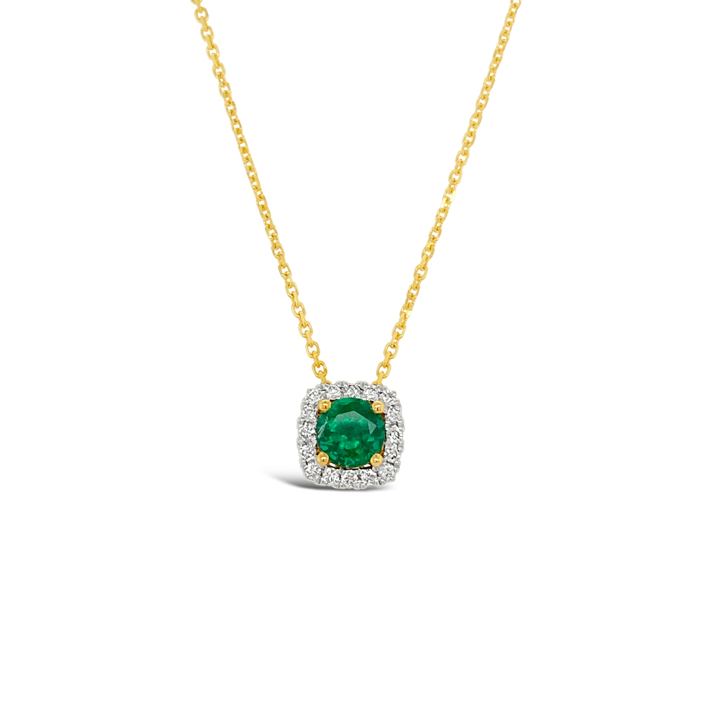 Irisa By Martin Binder Emerald & Diamond Necklace (5mm)