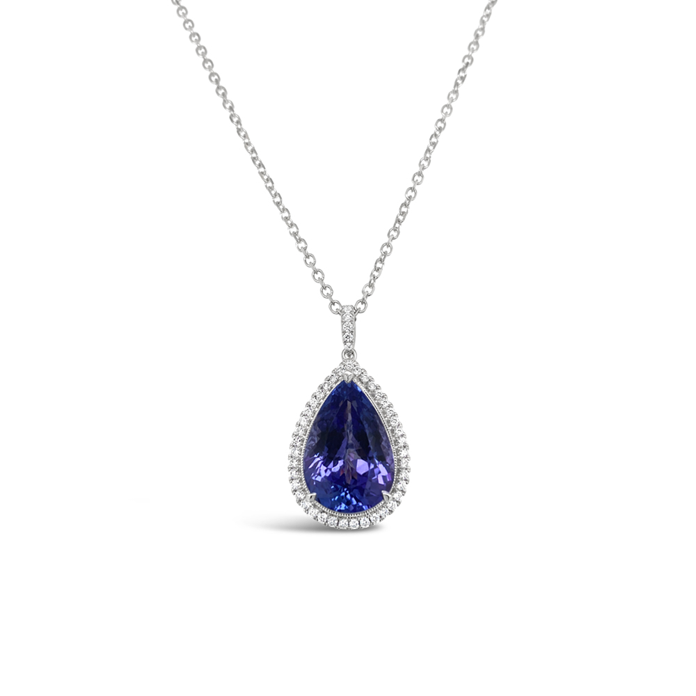 Irisa By Martin Binder Tanzanite & Diamond Pendant Necklace