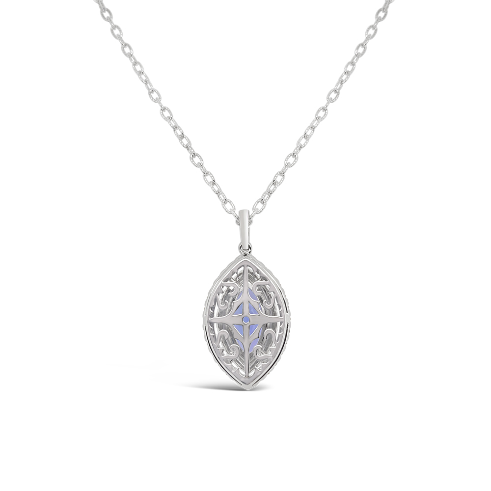Irisa By Martin Binder Tanzanite & Diamond Marquise Pendant Necklace