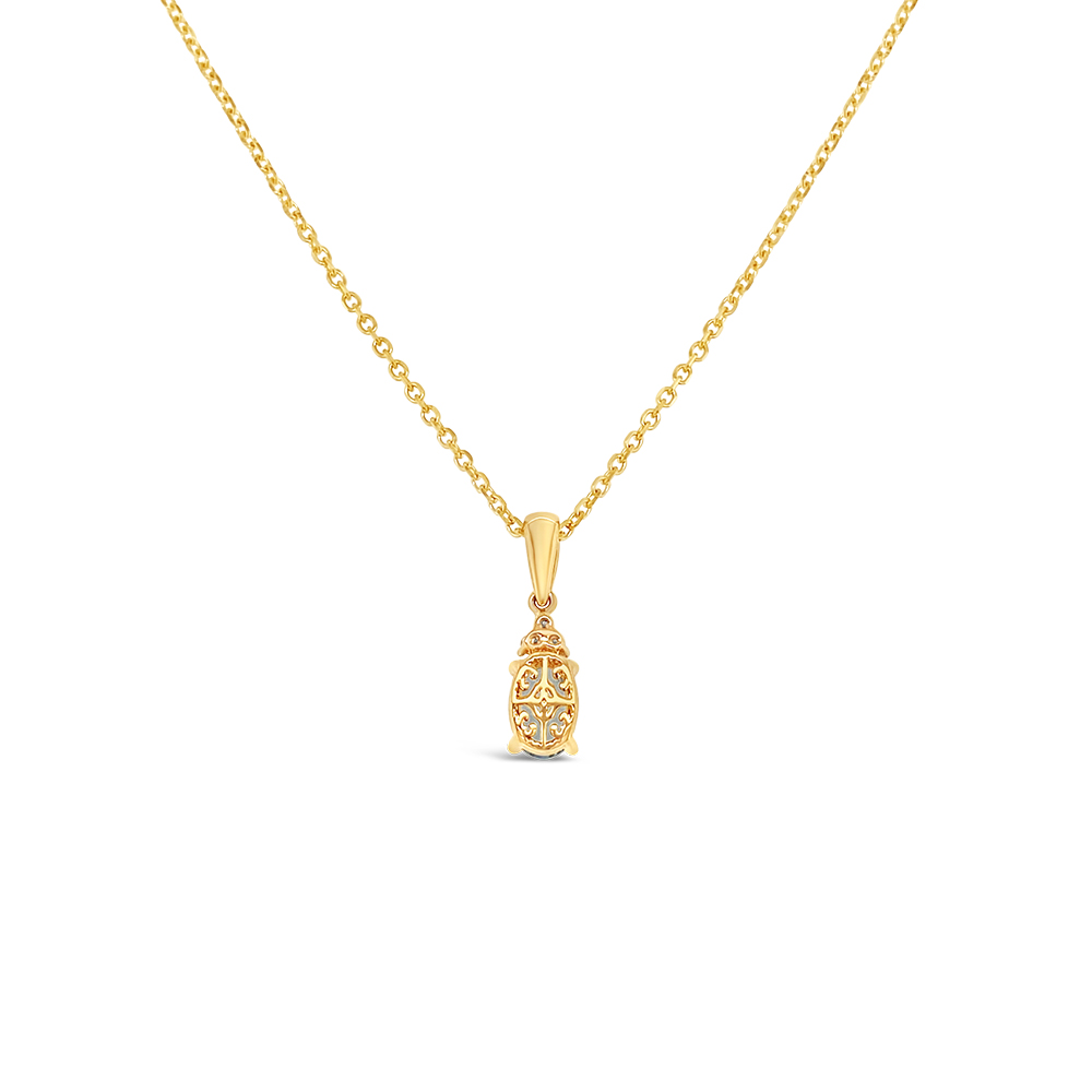 Irisa by Martin Binder Oval Aquamarine & Diamond Pendant Necklace