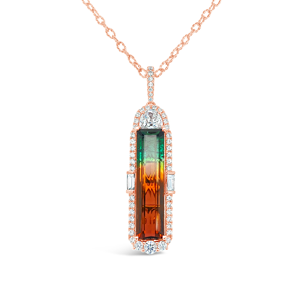 Irisa By Martin Binder Bi-color Tourmaline & Diamond Necklace