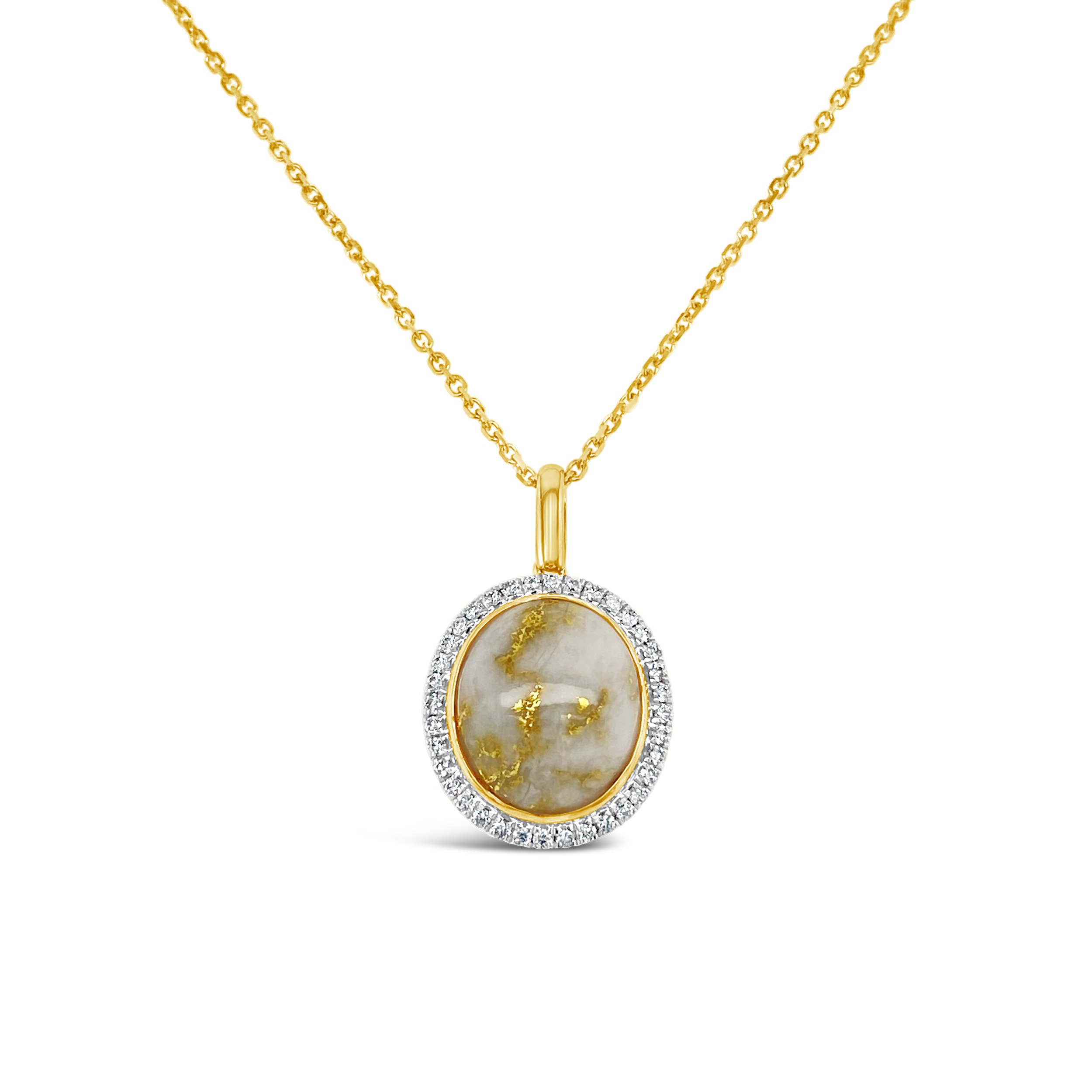 Irisa By Martin Binder Quartz & Gold And Diamond Pendant