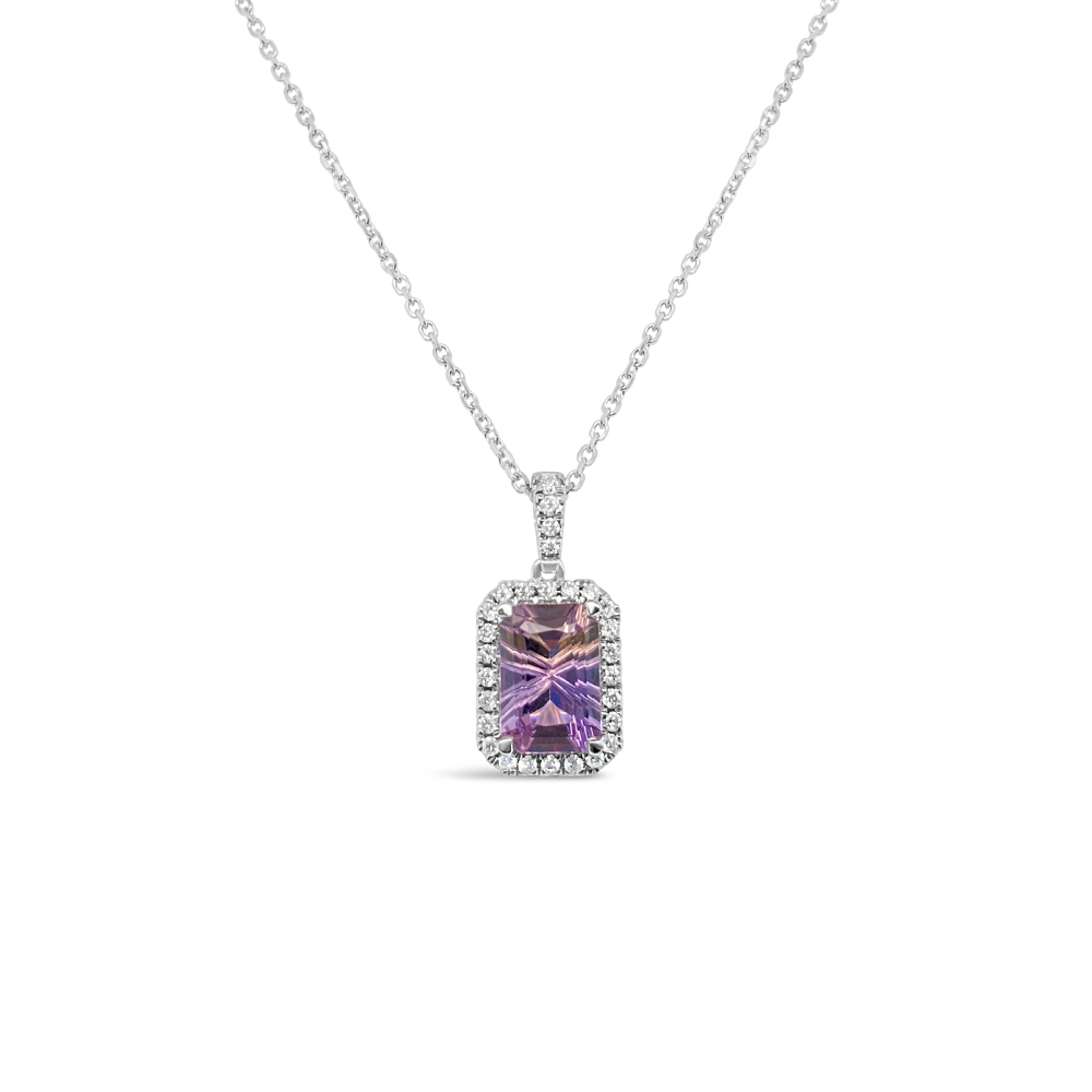 Irisa By Martin Binder Ametrine Fantasy Cut & Diamond Pendant Necklace