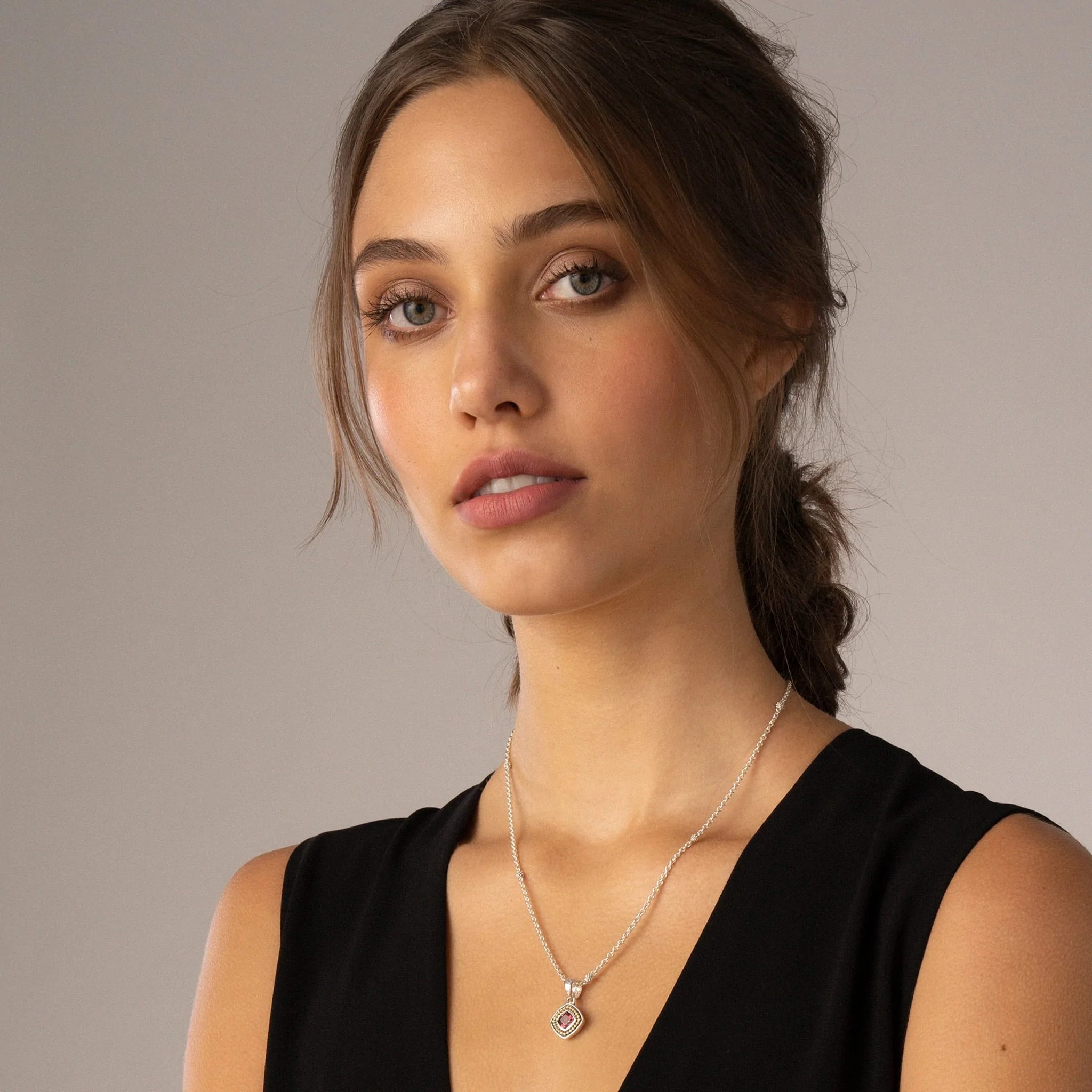 Lagos Caviar Color Swiss Blue Topaz Pendant Necklace