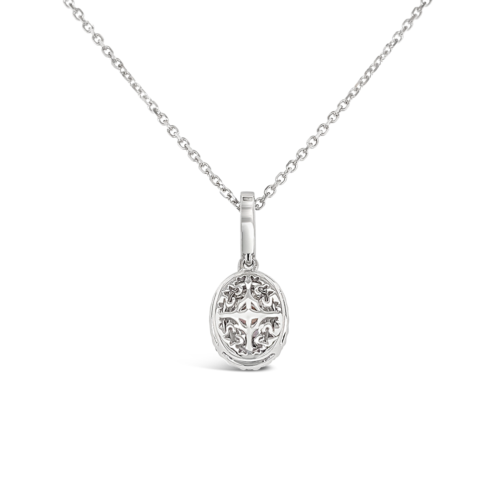 Irisa By Martin Binder Oval Opal & Diamond Halo Necklace