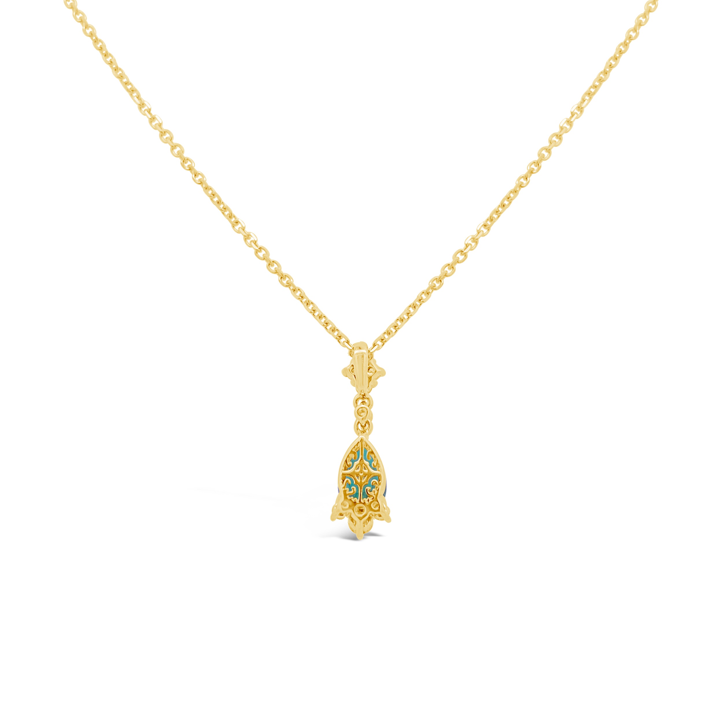 Irisa By Martin Binder Pear Emerald & Diamond Necklace