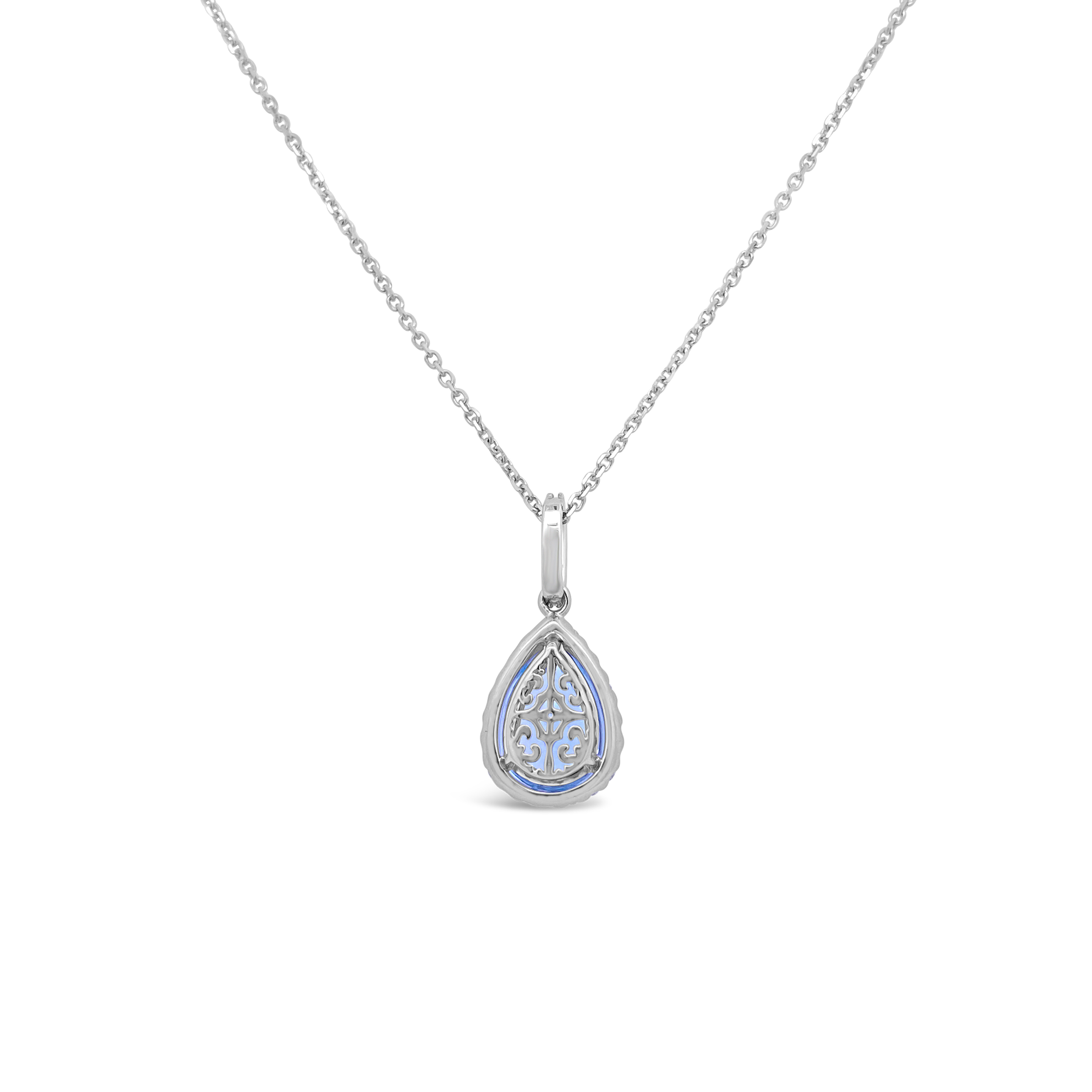 Irisa By Martin Binder Pear Aquamarine & Diamond Necklace