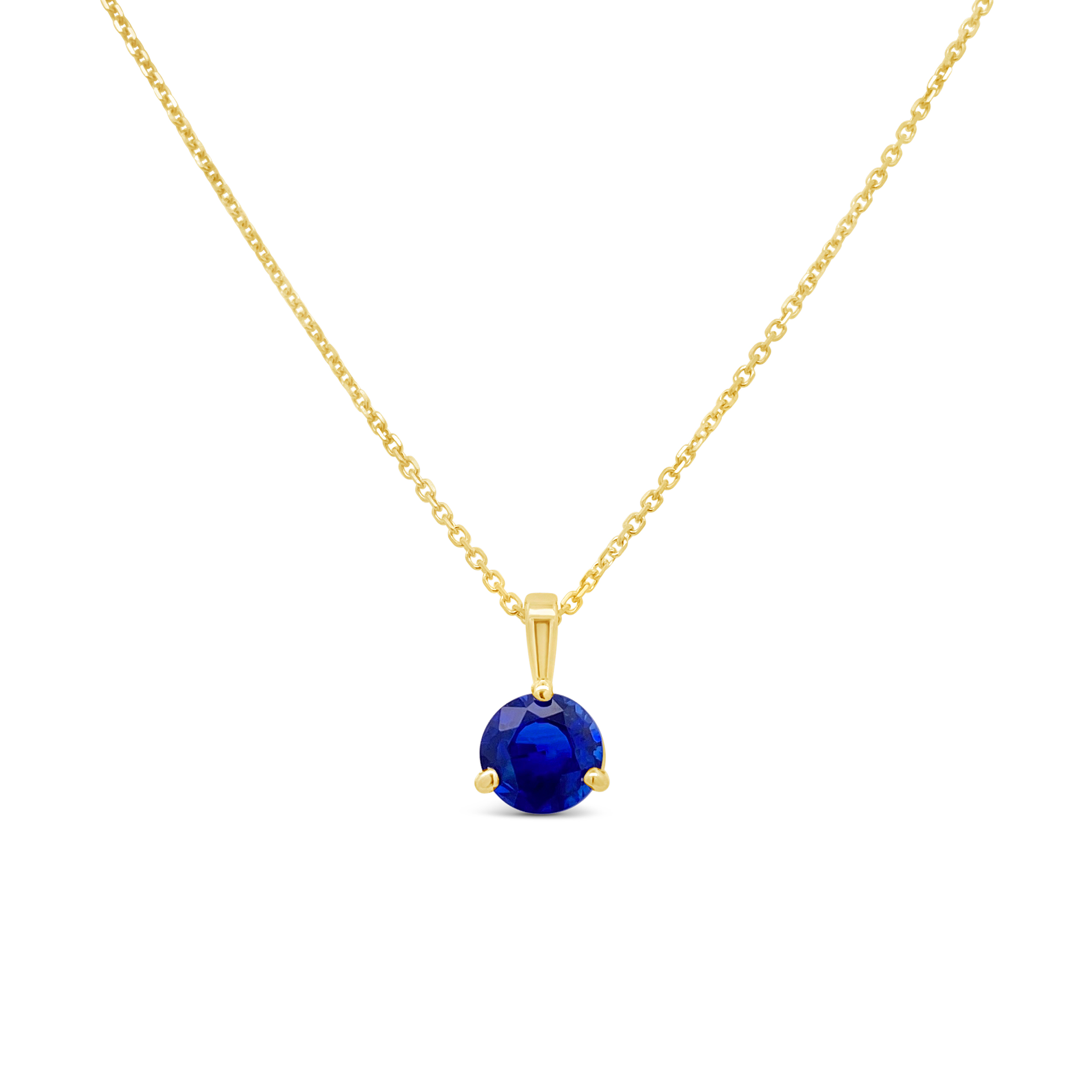 Irisa By Martin Binder Blue Sapphire Solitaire Gemstone Necklace