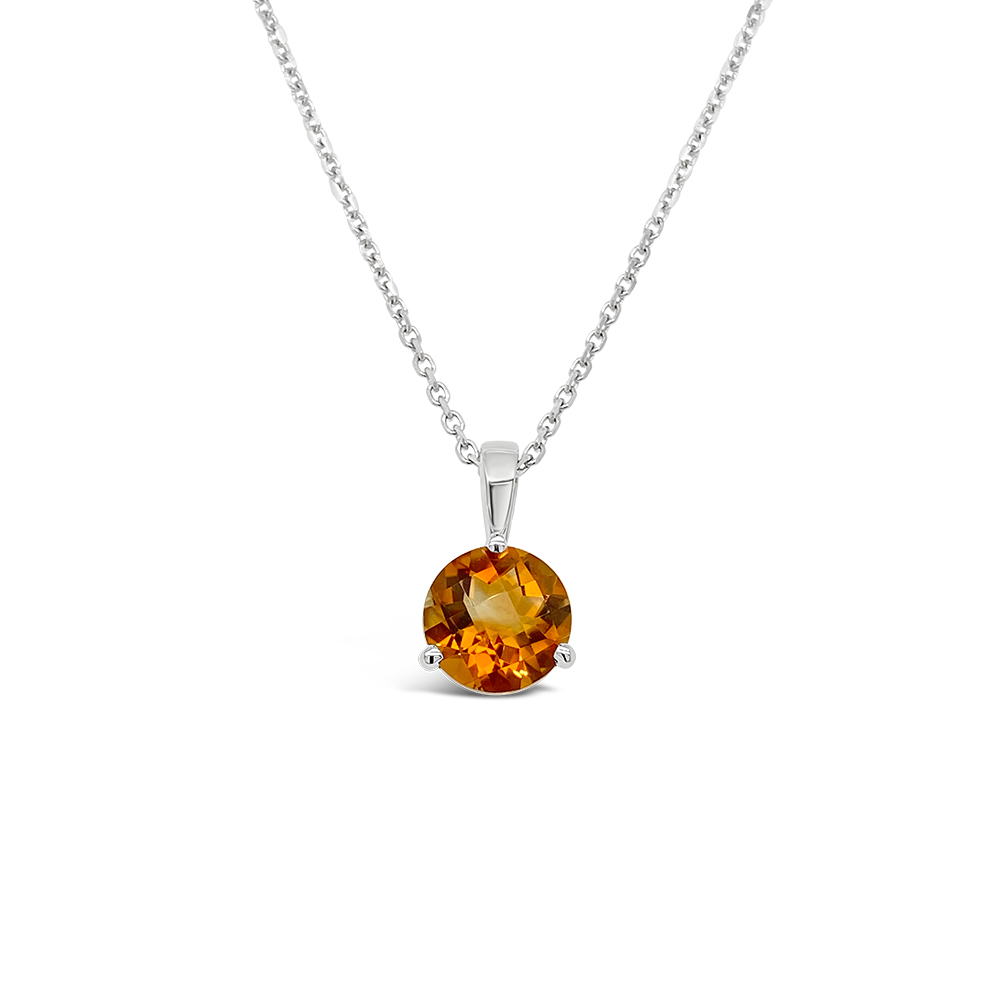 Irisa By Martin Binder Citrine Solitaire Necklace