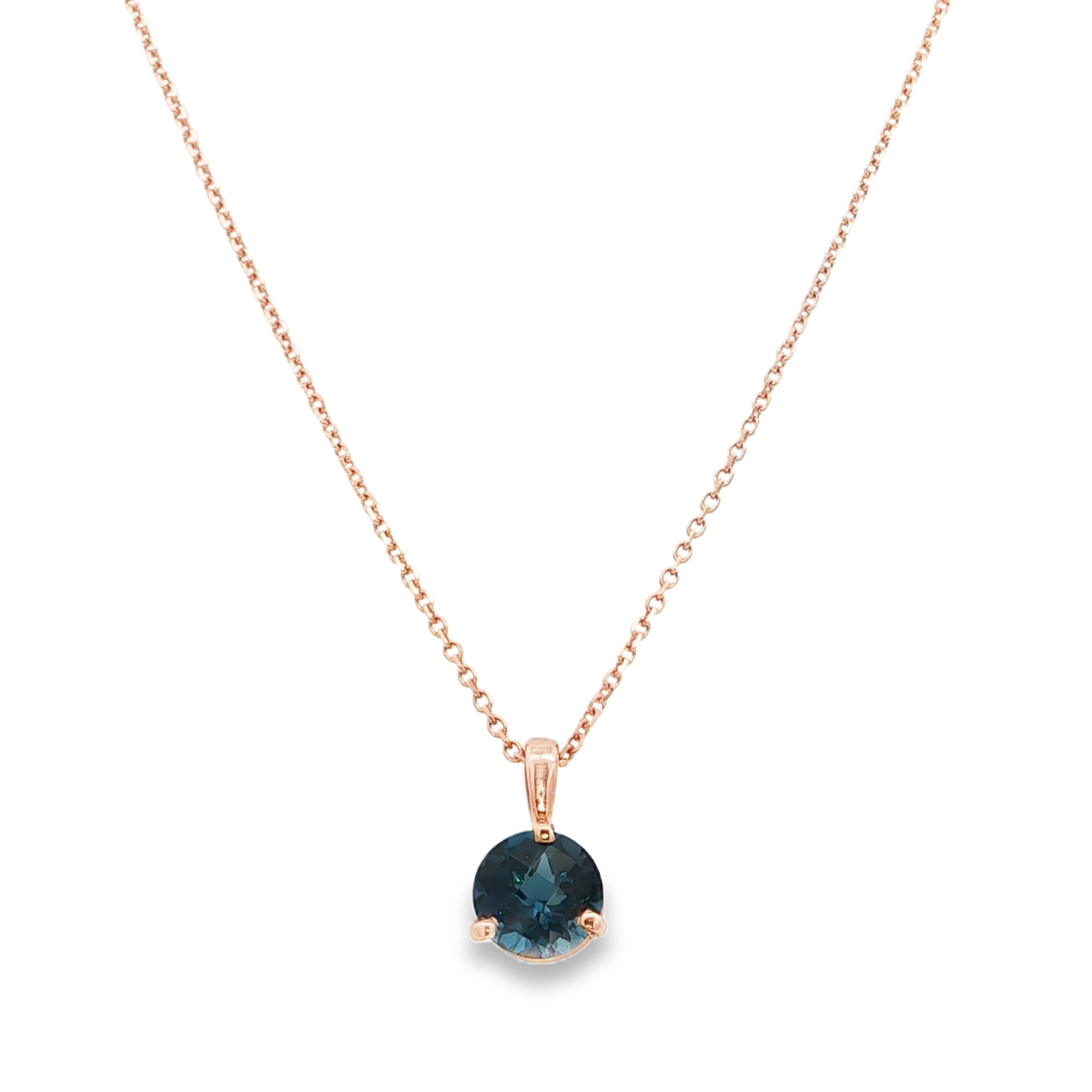 Irisa by Martin Binder London Blue Topaz Solitaire Pendant Necklace