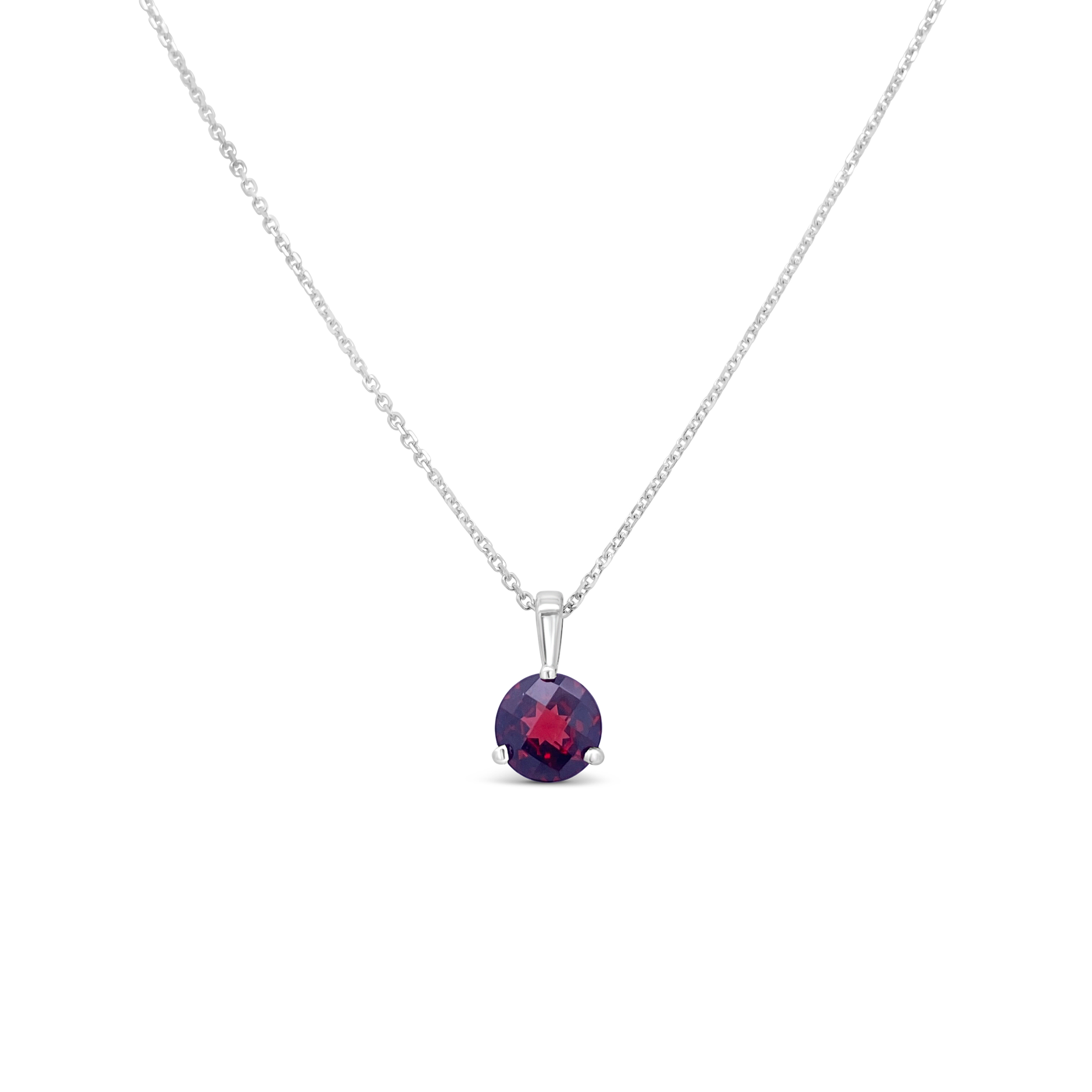 Irisa By Martin Binder Garnet Solitaire Gemstone Necklace