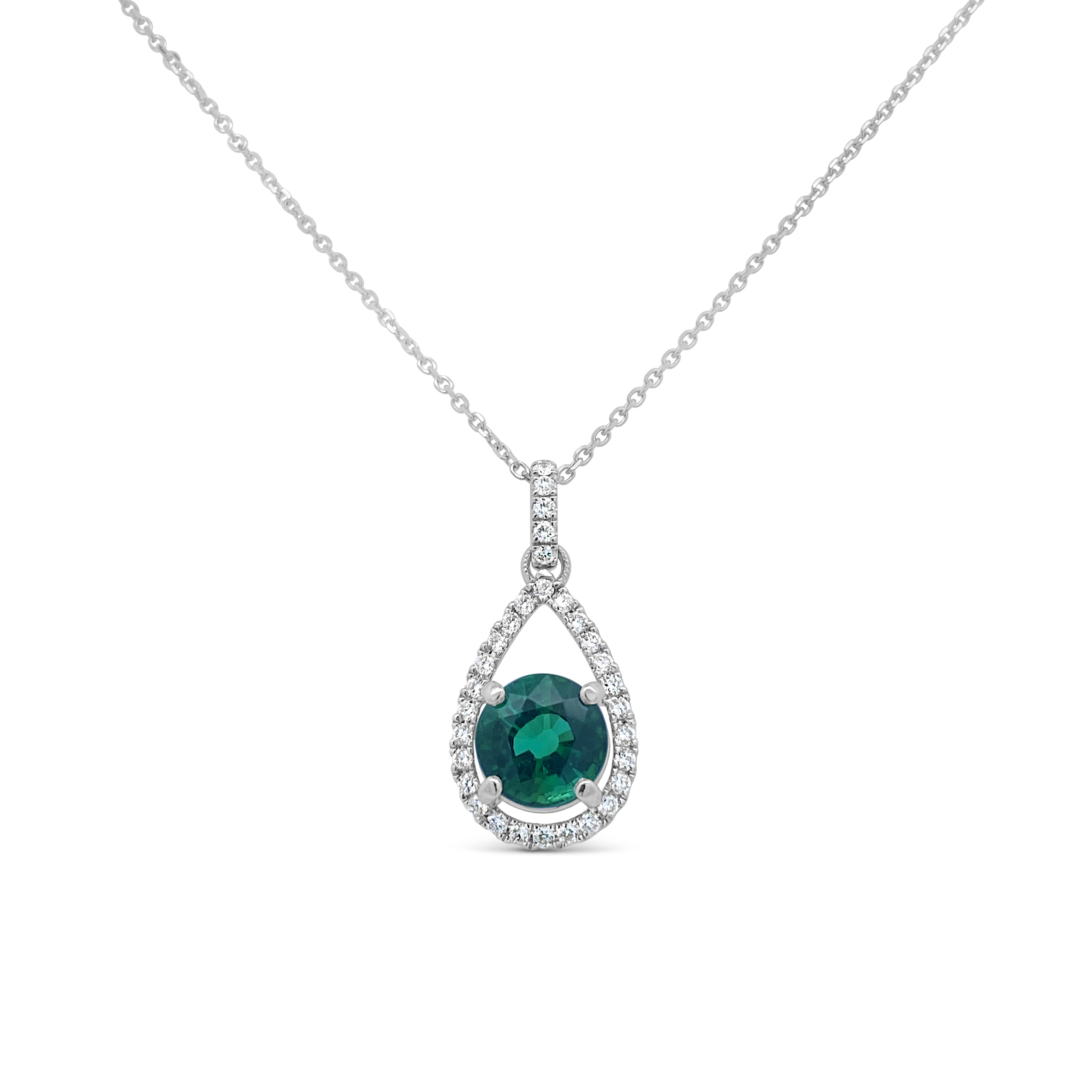 Irisa By Martin Binder Tourmaline & Diamond Pendant Necklace