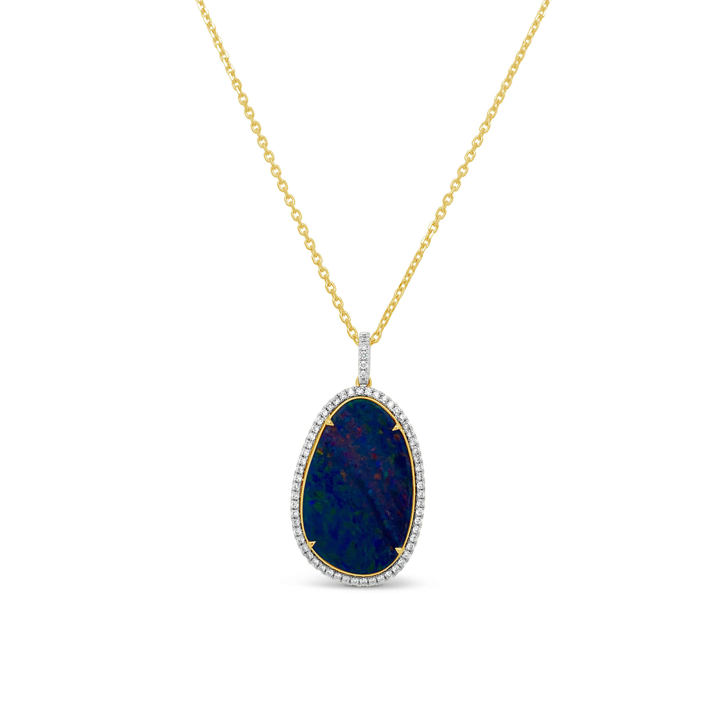 Irisa By Martin Binder Boulder Opal & Diamond Necklace