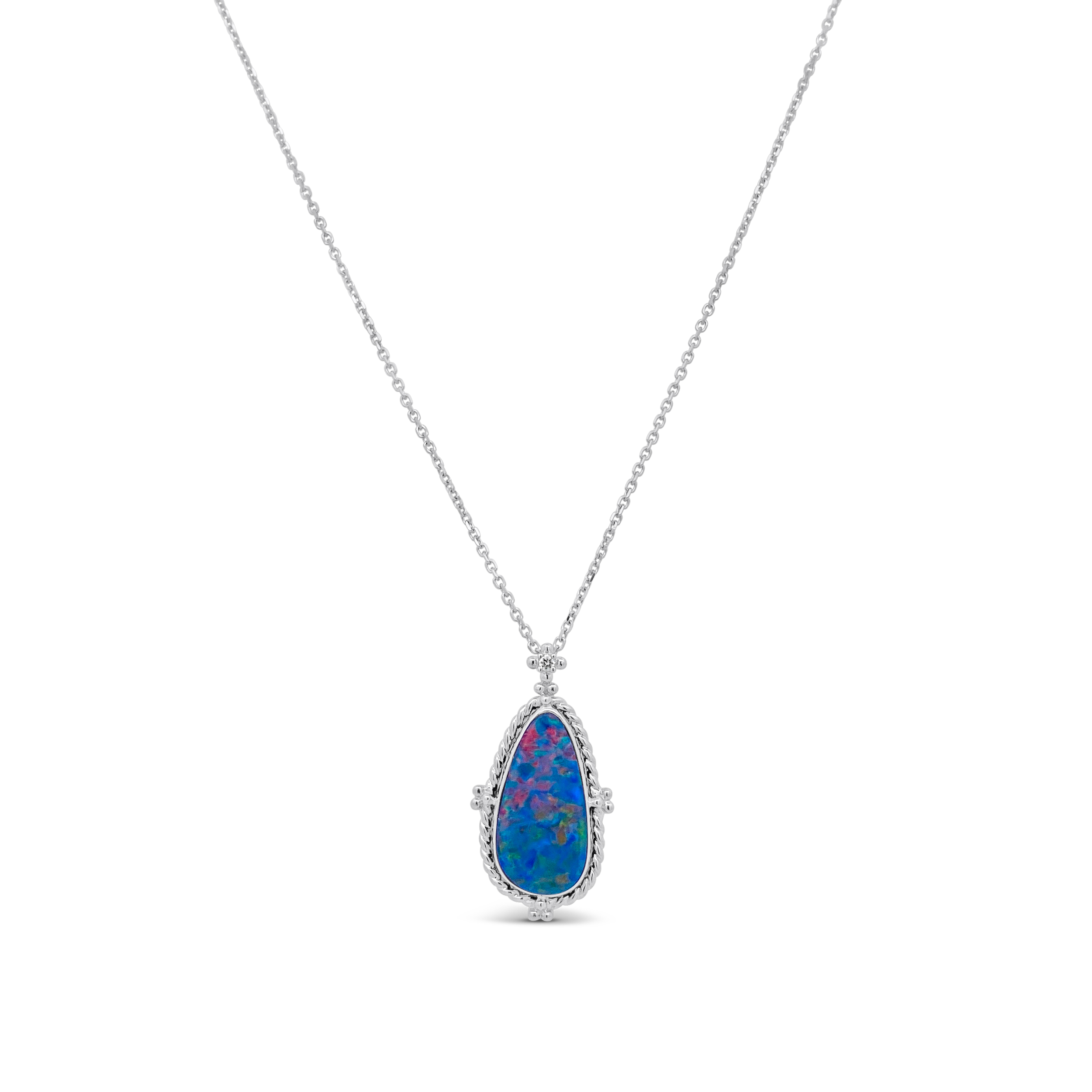Irisa By Martin Binder Boulder Opal & Diamond Necklace